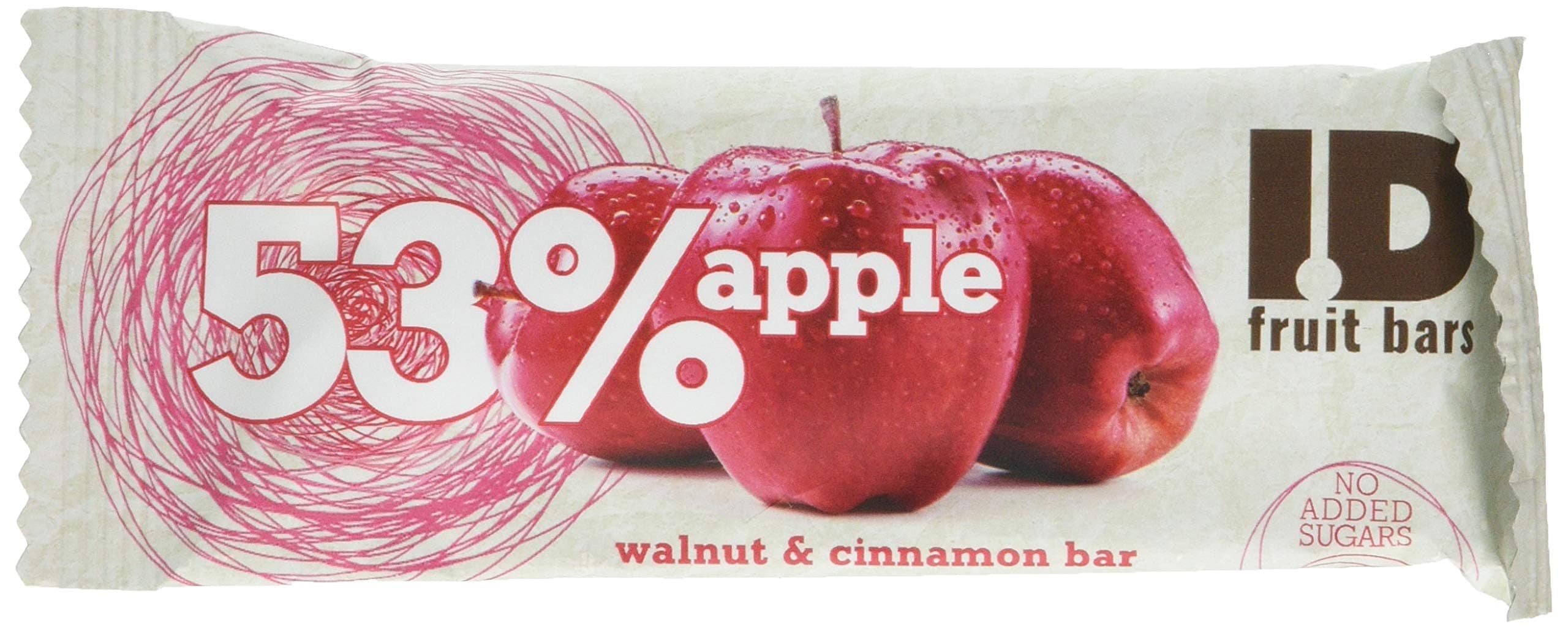 Figourmet ID I.D. Apple Bar with Walnuts, 35 g (Pack of 4) All Natural - HIGH in Fibre - Vegan - Gluten Free