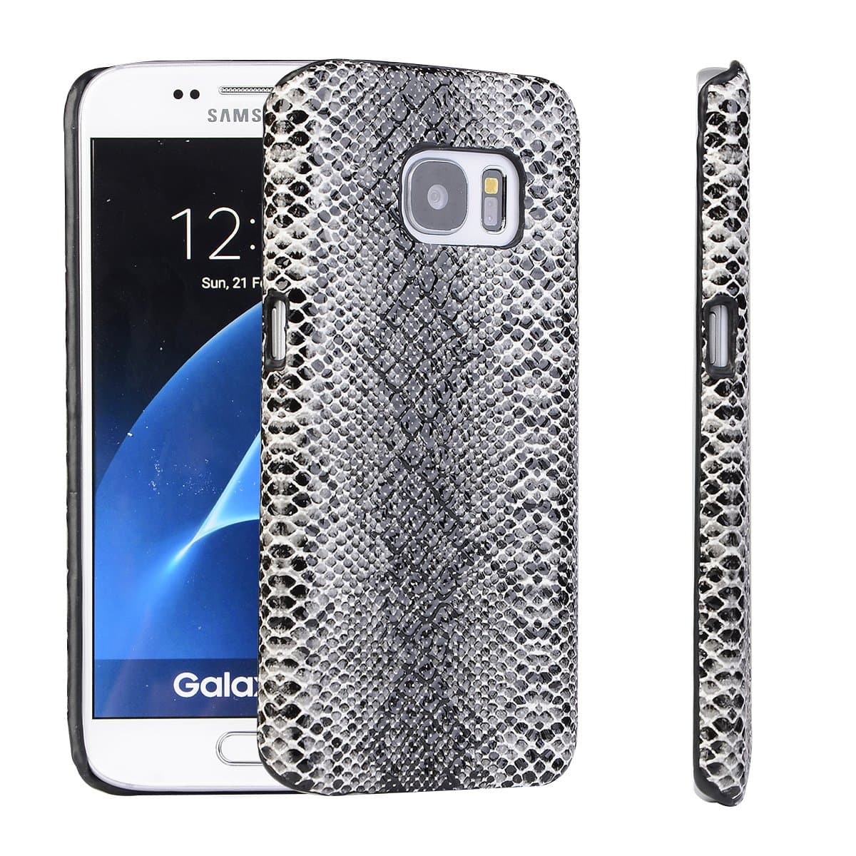 Samsung Galaxy S7 Case, CAFOODUN [Classic Series] Luxury Premium Imitation snake skin Leather Case Back Cover with [Ultra Slim] for Samsung Galaxy S7