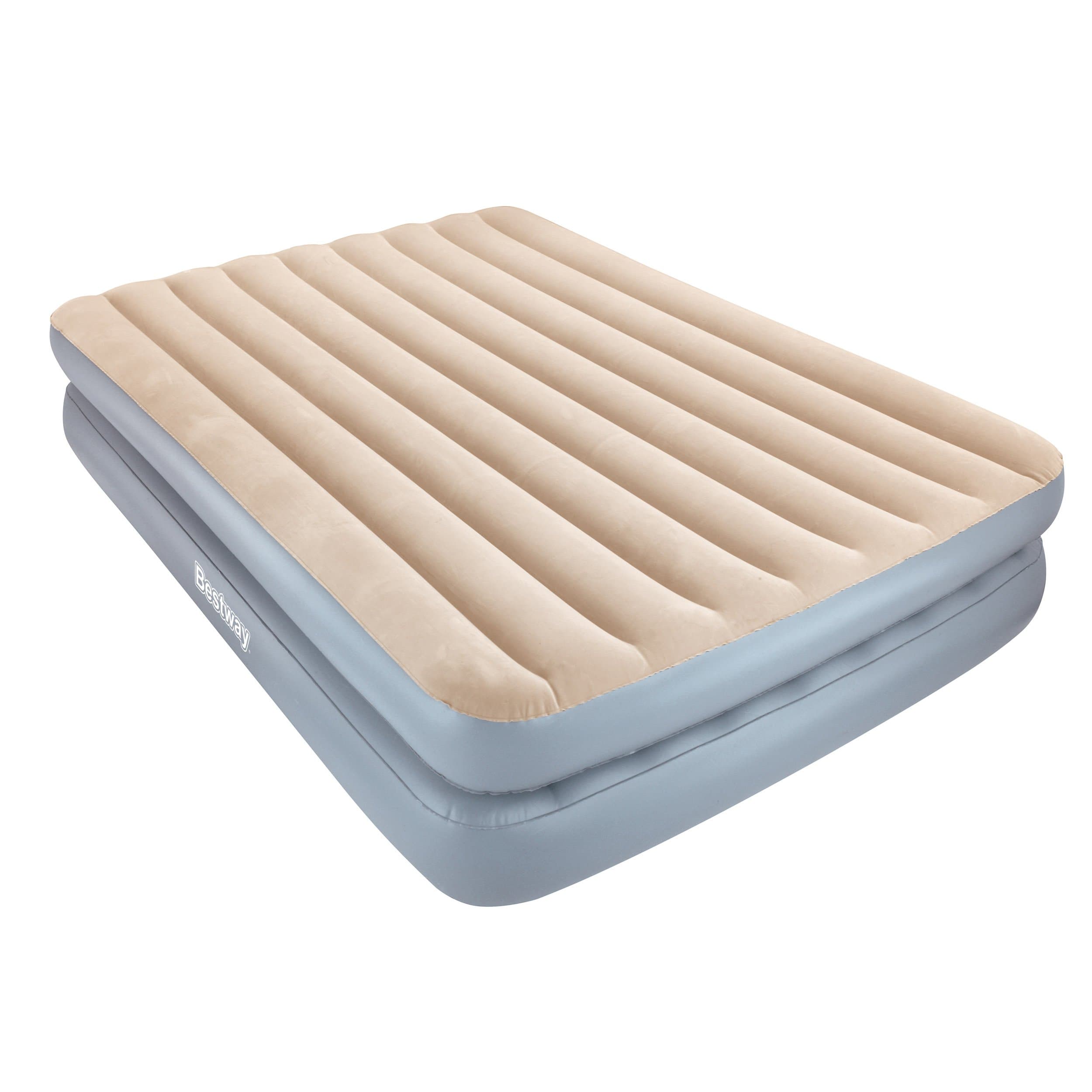 Bestway Airbeds Elevated Airbed with Built-In Electric Pump and Travel Bag, Grey, Queen