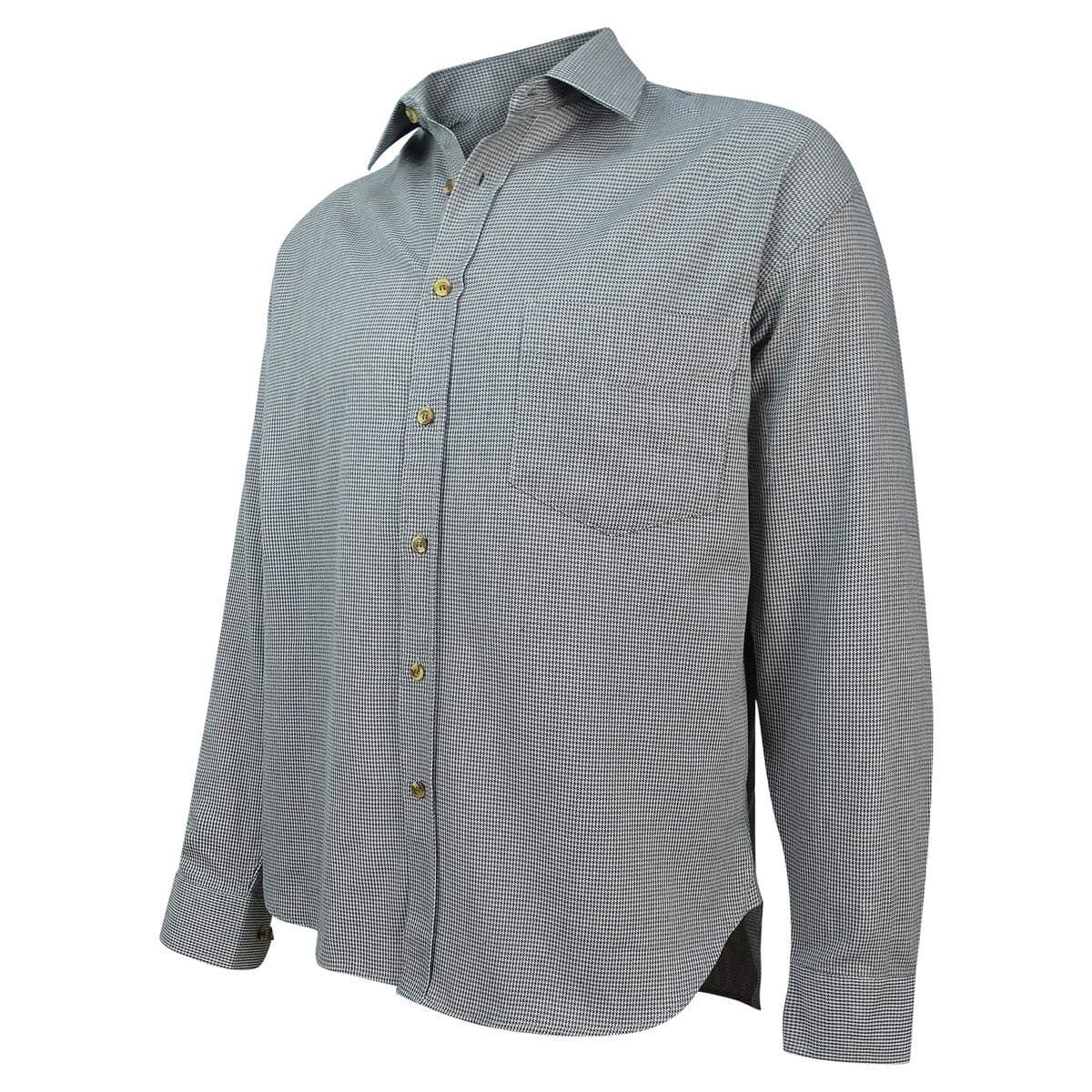Hoggs of Fife Pure Cotton Pin Check Shirt Blue/Grey Pin Check XX-Large BlueXX-LargeBlue Shirts & Tops Men's