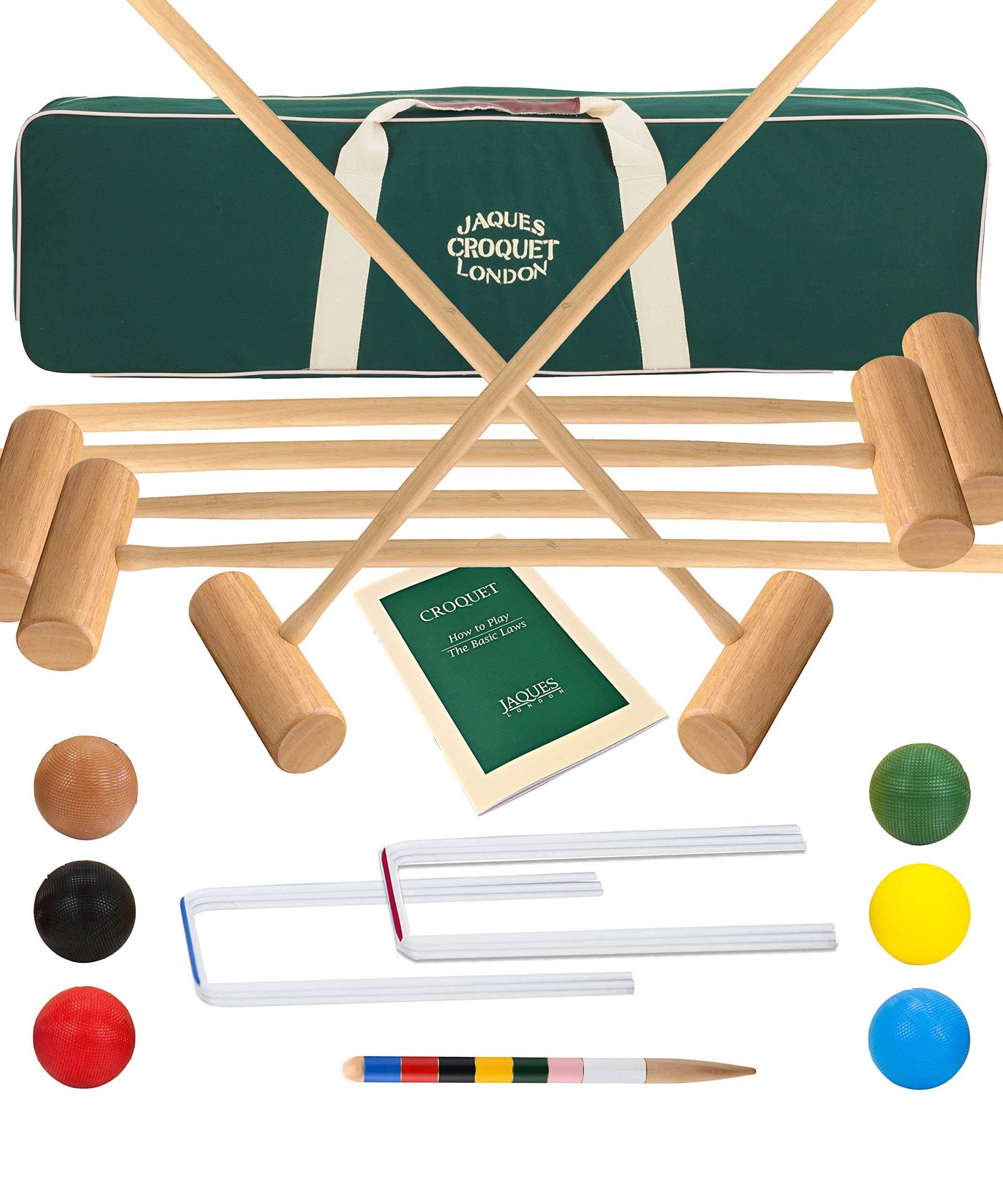 Jaques of London Croquet Set | Adult 6 Player Set | Luxury Canvas Case | Hurstwood Edition | Official Inventors of Croquet | Since 1795