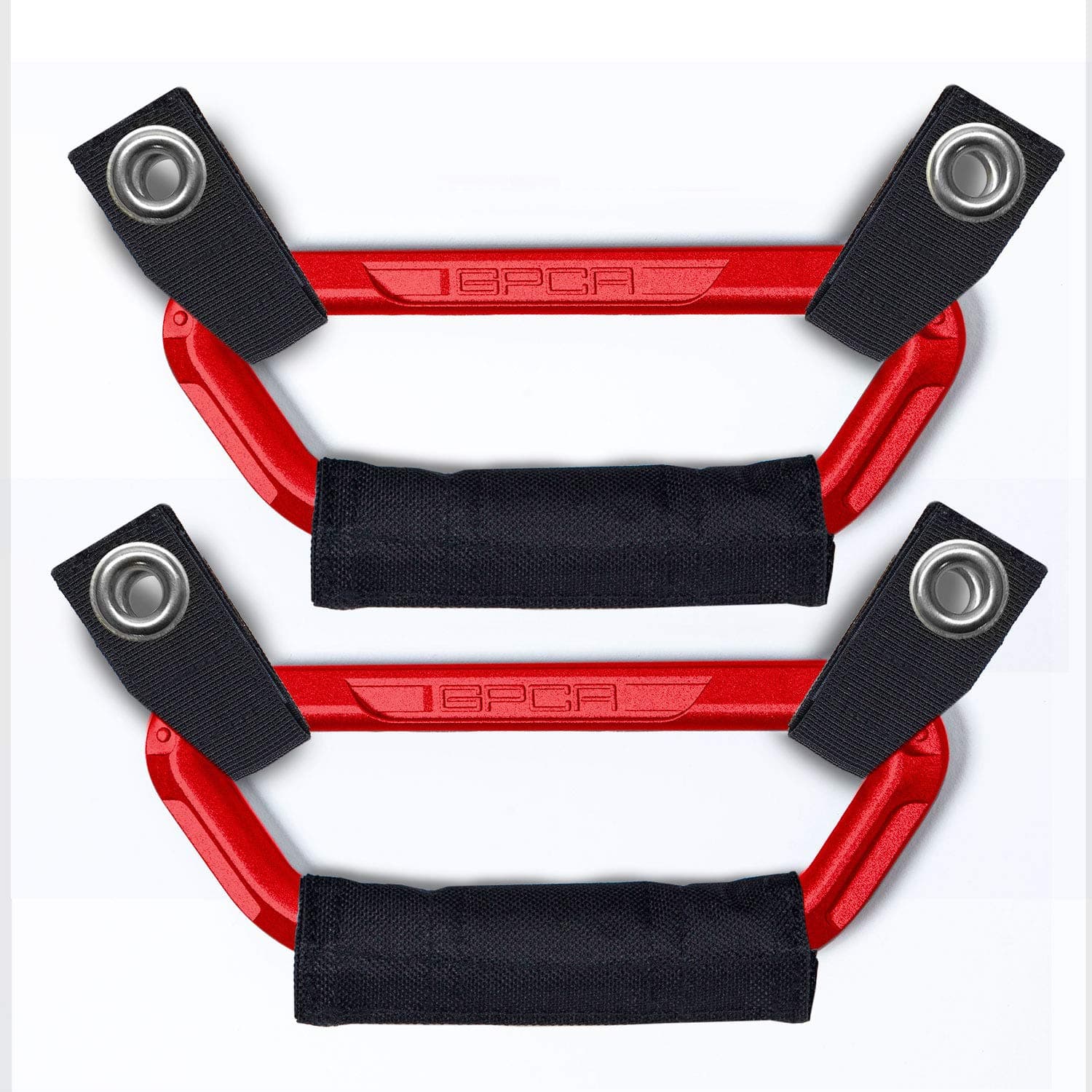 GPCA Jeep Wrangler JK/JKU/JL/JLU/ FJ Cruiser Headrest Grab Handles - GP-Back-Grip Off Road Backseat Passengers (JK/JKU + JL/JLU - Firecracker Red)