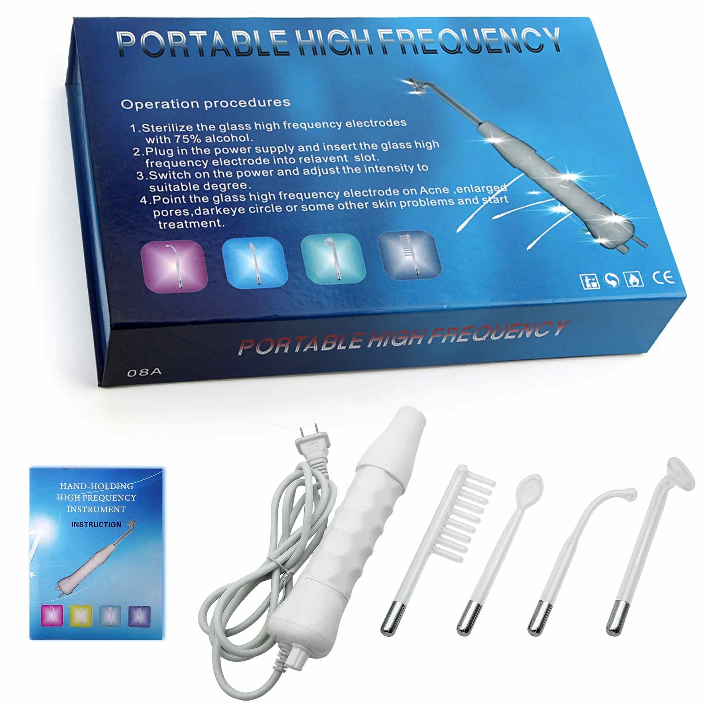 High Frequency Machine, Fortech Portable Handheld Skin Tightening Acne Spot Wrinkles Remover Beauty Therapy Puffy Eyes Facial Machine