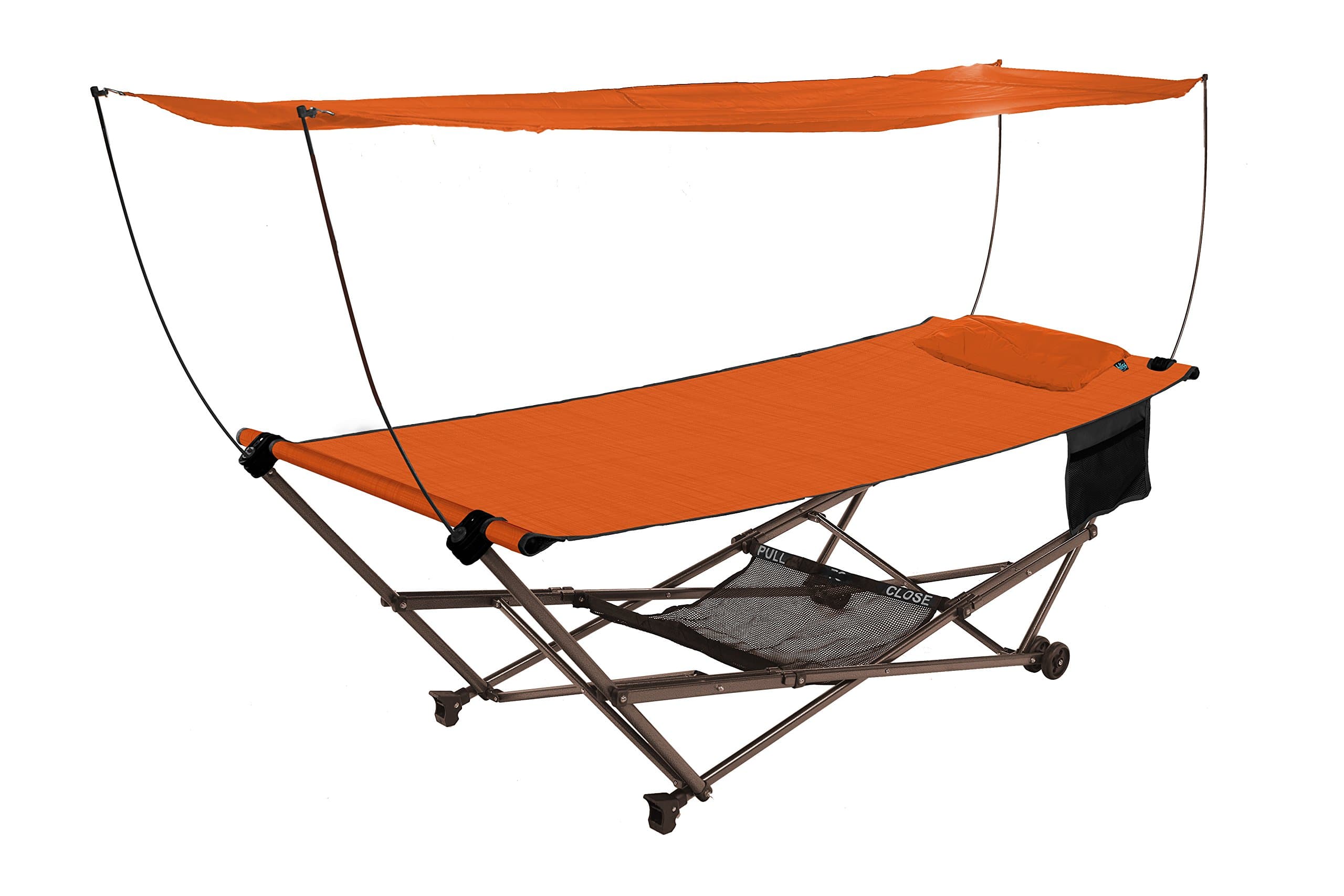 Blissliving Home Bliss Hammocks Q-806TCr STOW-EZ Portable Hammock & 4 Point Stand with Canopy, Terra Cotta