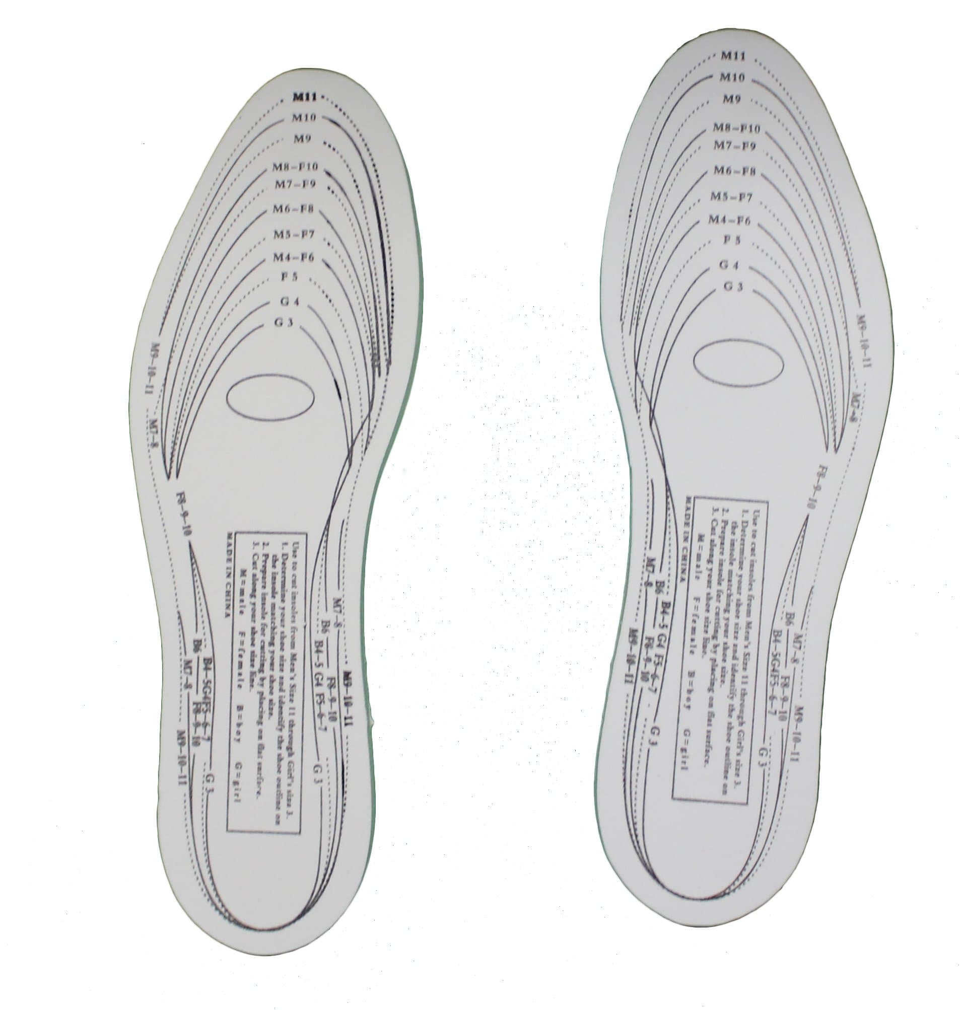 Memory Foam Insoles One Pair Cut to Size Unisex Foot Relief Heel Arch Cushion