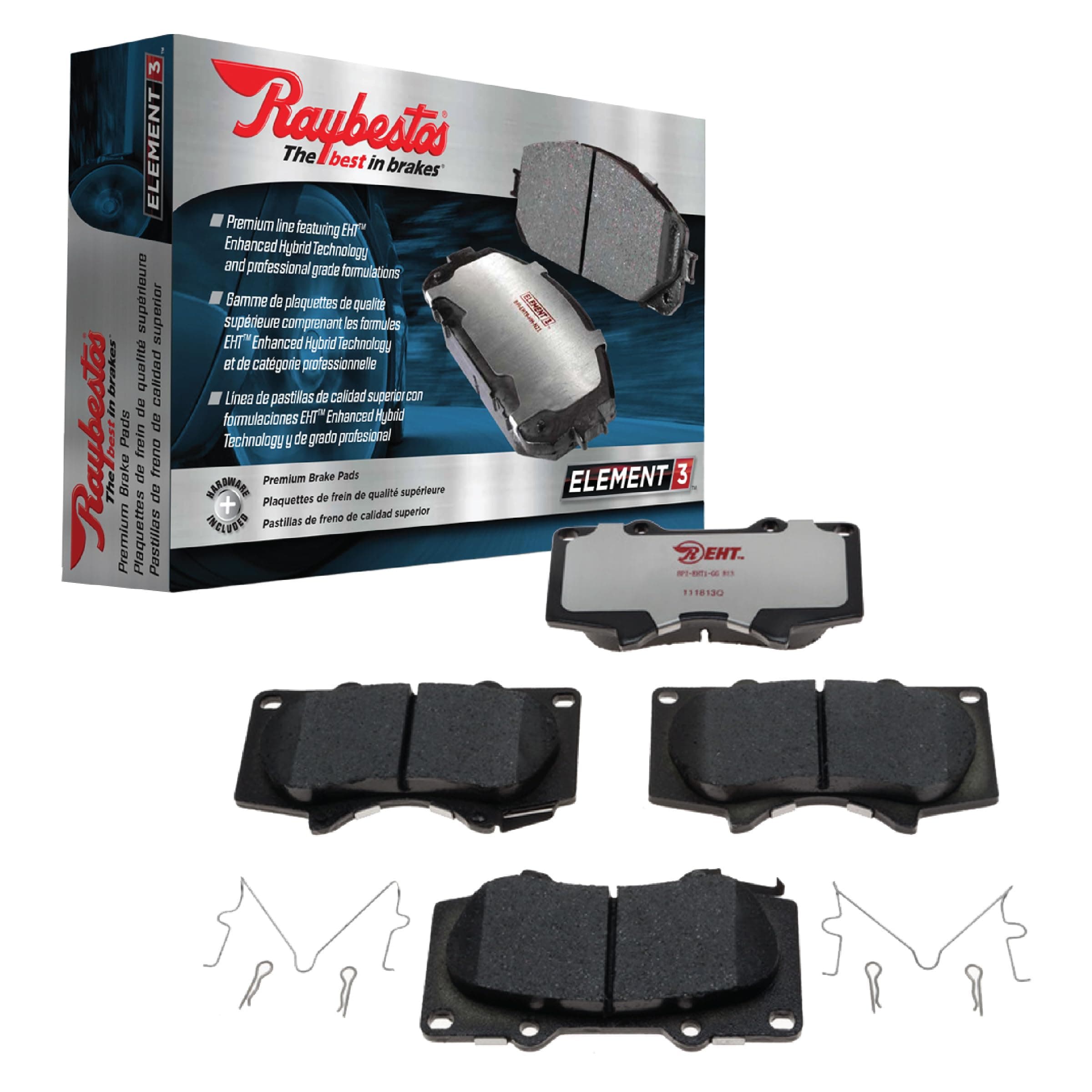 Raybestos Element3 Automotive Replacement Rear Brake Pad Set for Select Chevrolet, GMC (EHT834H)