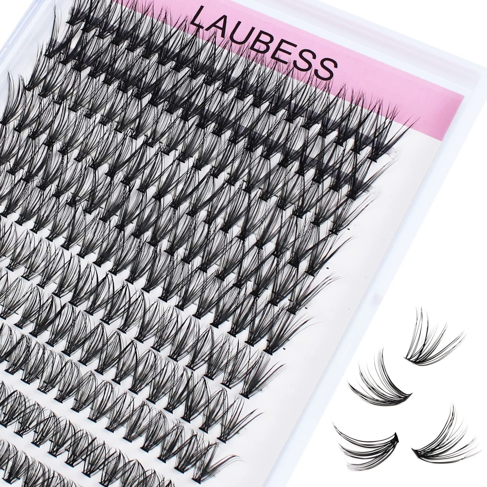 Individual Lashes 240pcs DIY Eyelash Extension 30D D Curl Cluster Lashes Natural Look Long Individual Lash Extensions Volume Lash Cluster Eyelashes (30D-0.07D-9-16mm)