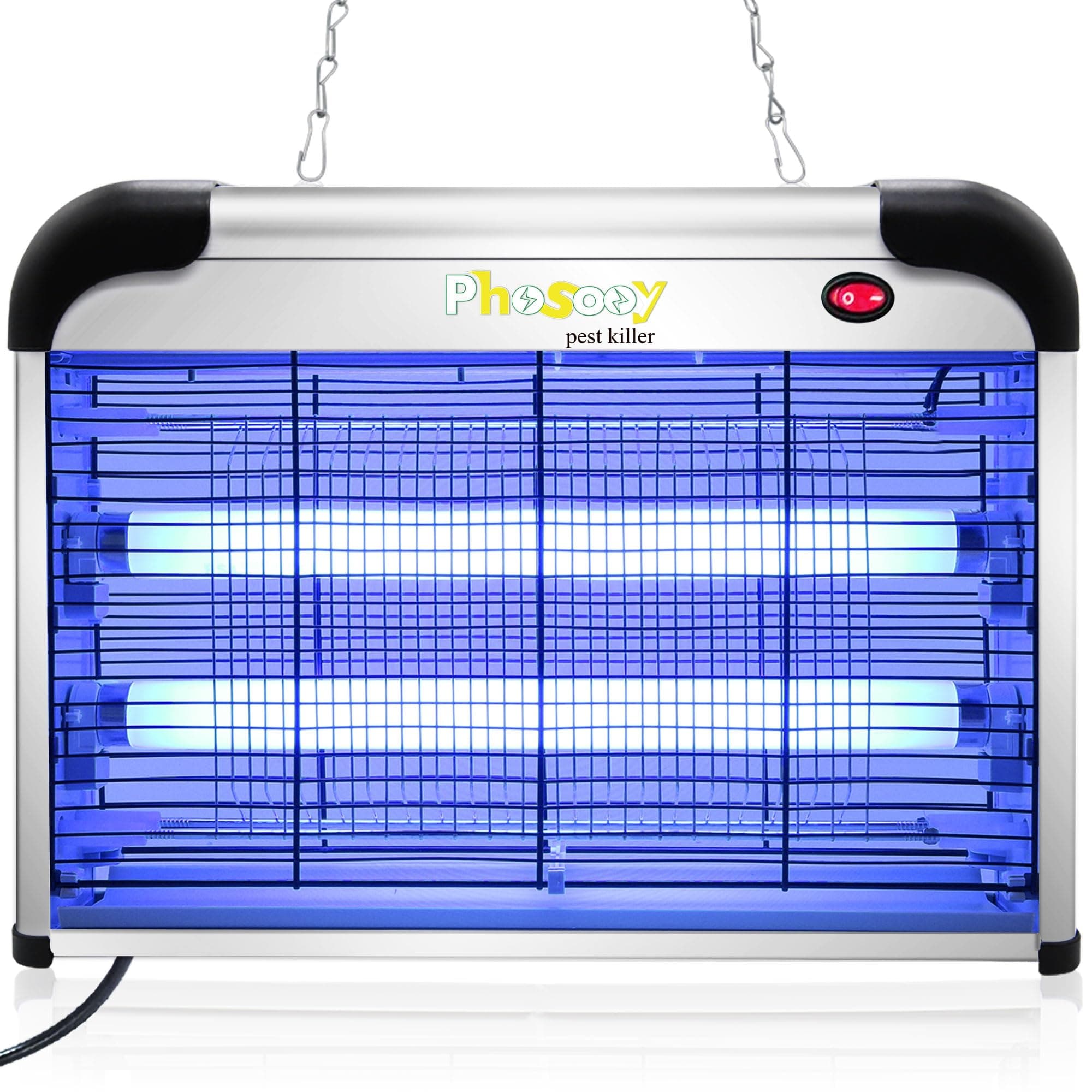 Electric Bug Zapper, 2800V High Grid Indoor Mosquito Killer with 20W Lamps, Plug-in Hanging Insect Trap for Mosquitoes, Moths, Gnats, Flies and Flying Insects Indoor Use