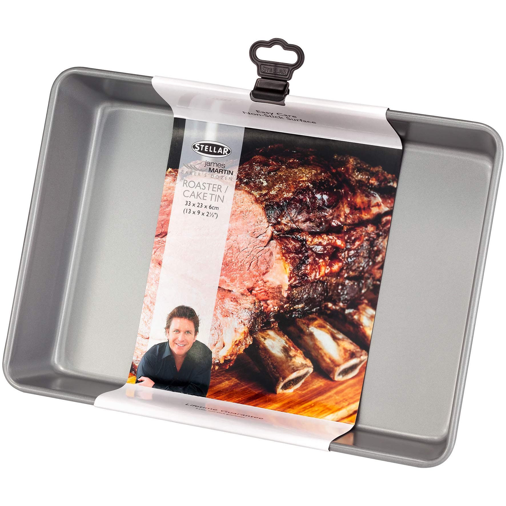 James Martin Non Stick Cake Tin/Roaster, 33 x 23 x 6cm