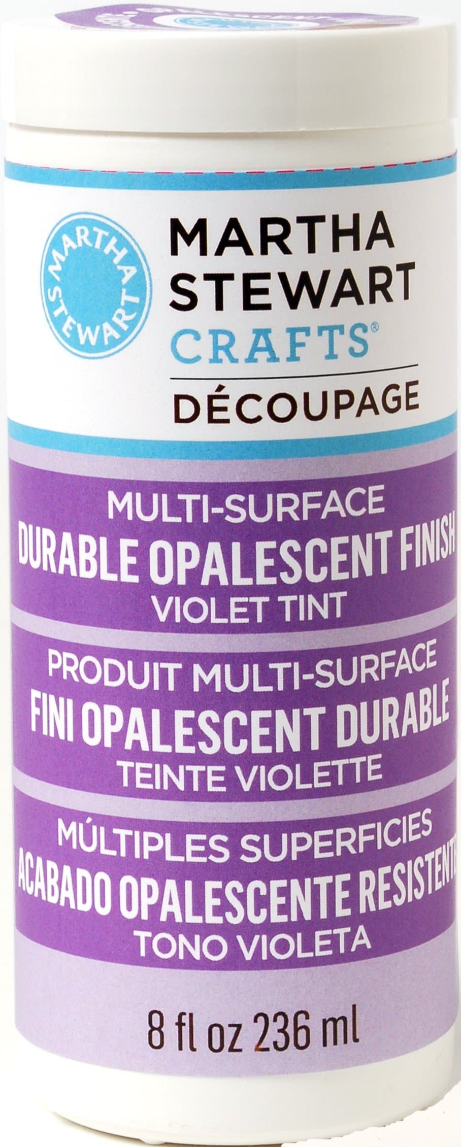 Martha Stewart Crafts Decoupage Formula (8-Ounce), 33286 Opalescent Violet Finish