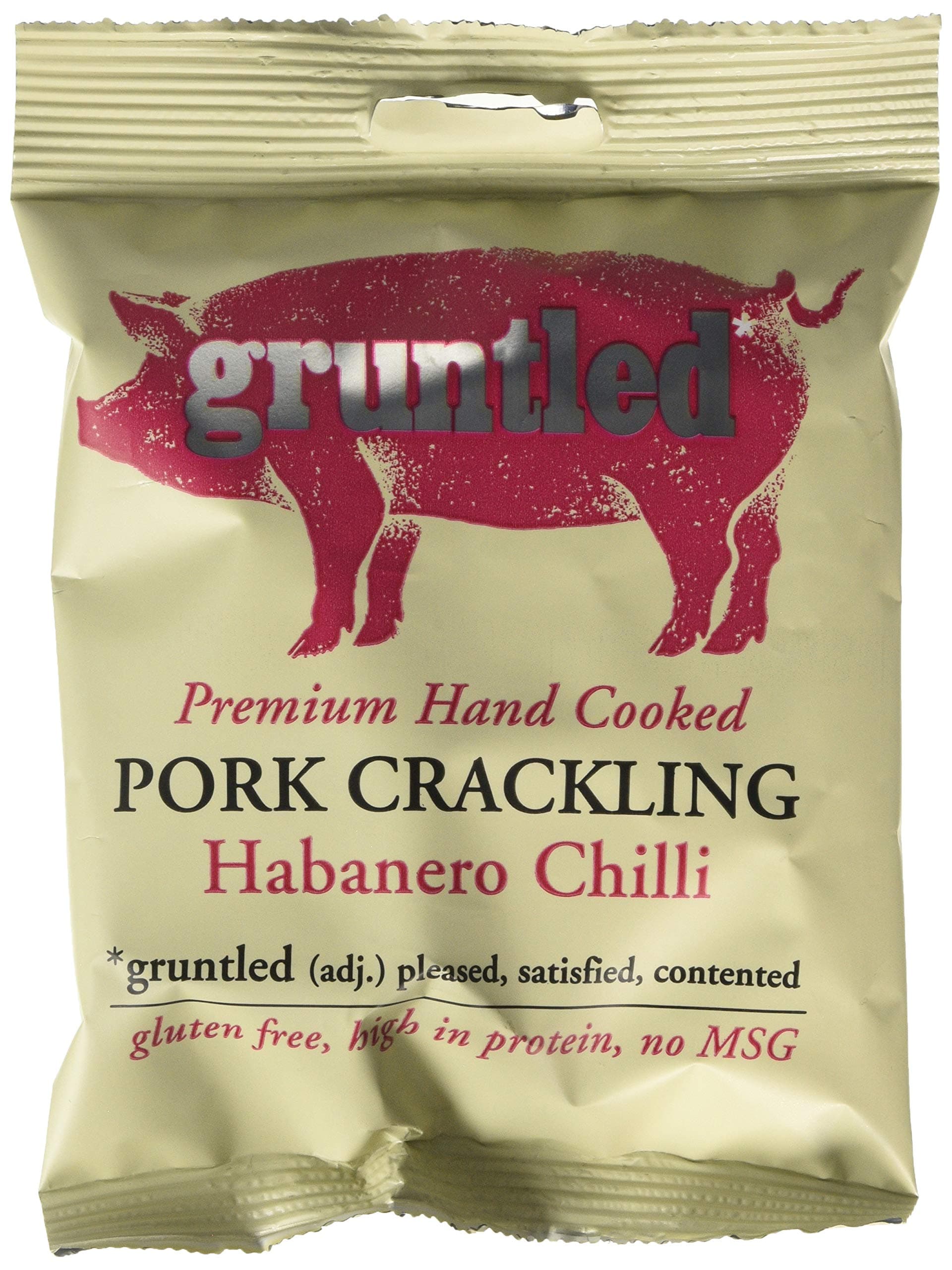 Gruntled premium pork crackling 20 x 40g Habanero Chilli