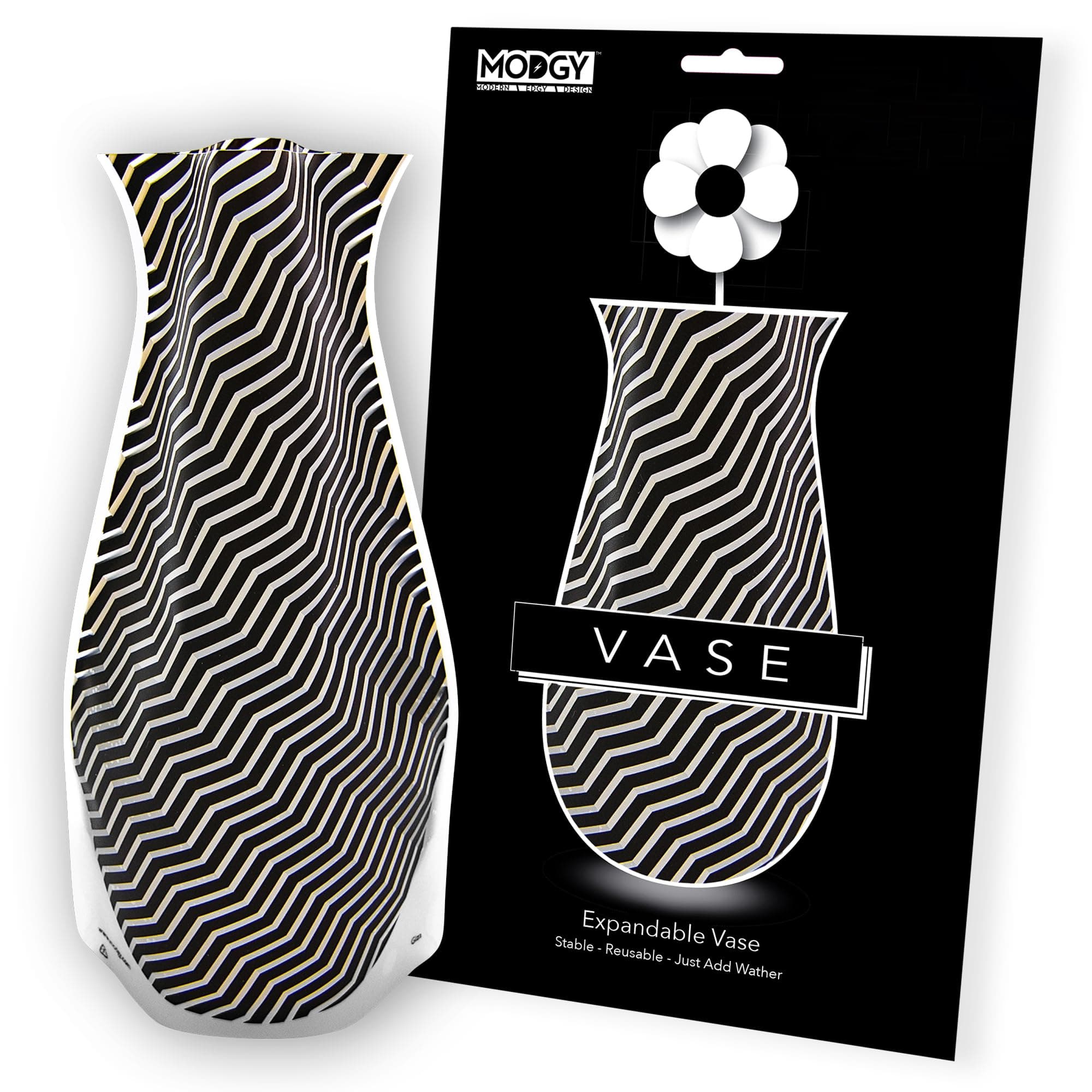 MODGY Expandable Vase - Durable, Safe, NOT Glass, Great for Parties, Pools, Patios, Weddings and Celebrations of All Kinds (Giza)