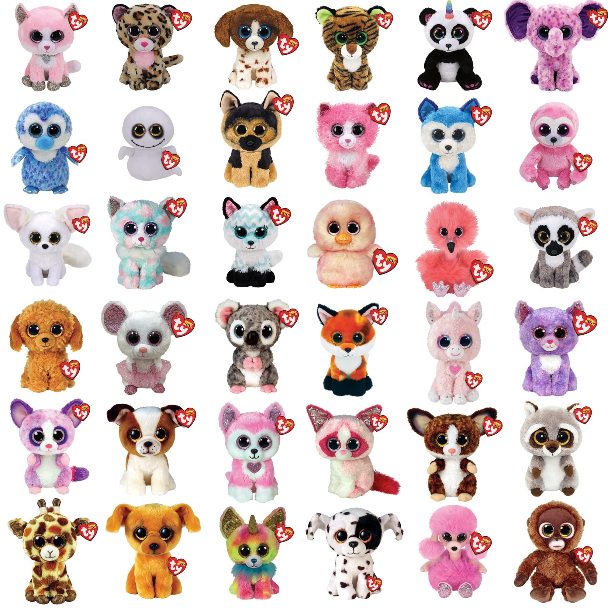 TY Beanie Boo Boos - Plush Soft Toy - Random 5 Pack (No Duplicates) New