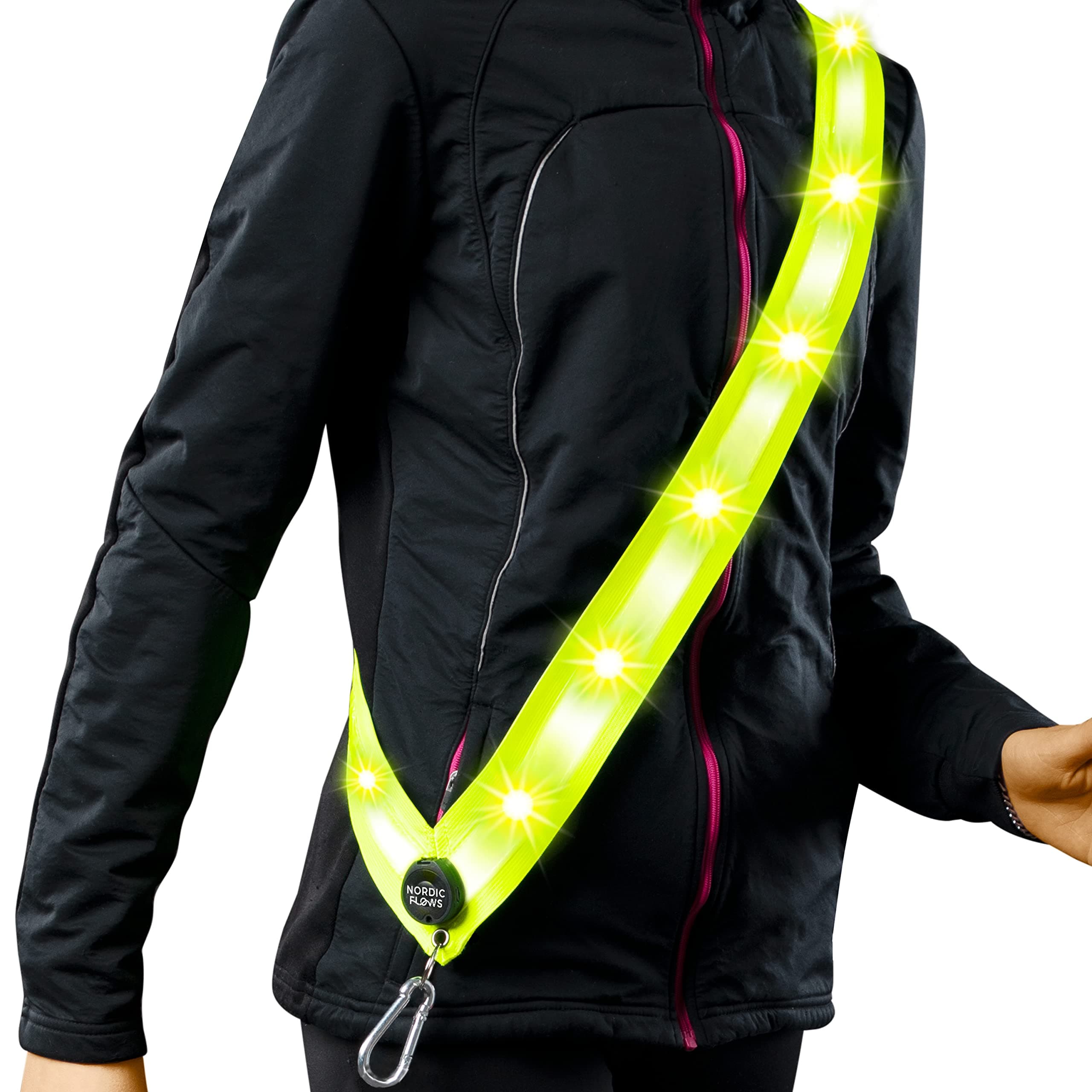 Rechargeable LED Lights Safety Vest – Reflective and Lighted Sash for Night Walks, Running, and Walking The Dog in The Dark Gear