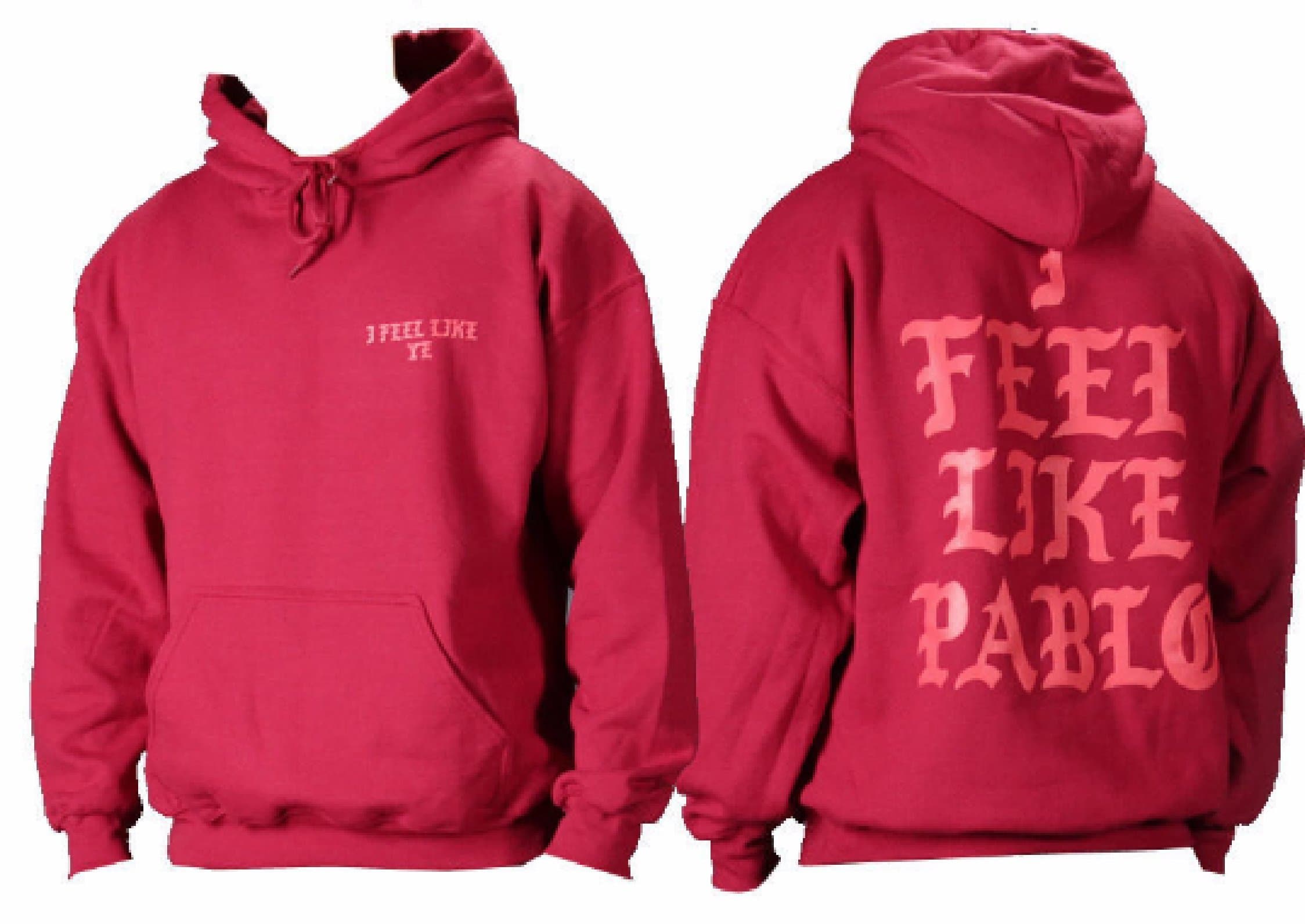 I Feel like Ye The Life of Pablo I Feel Like Pablo Red Hoodie (Small) Paperback
