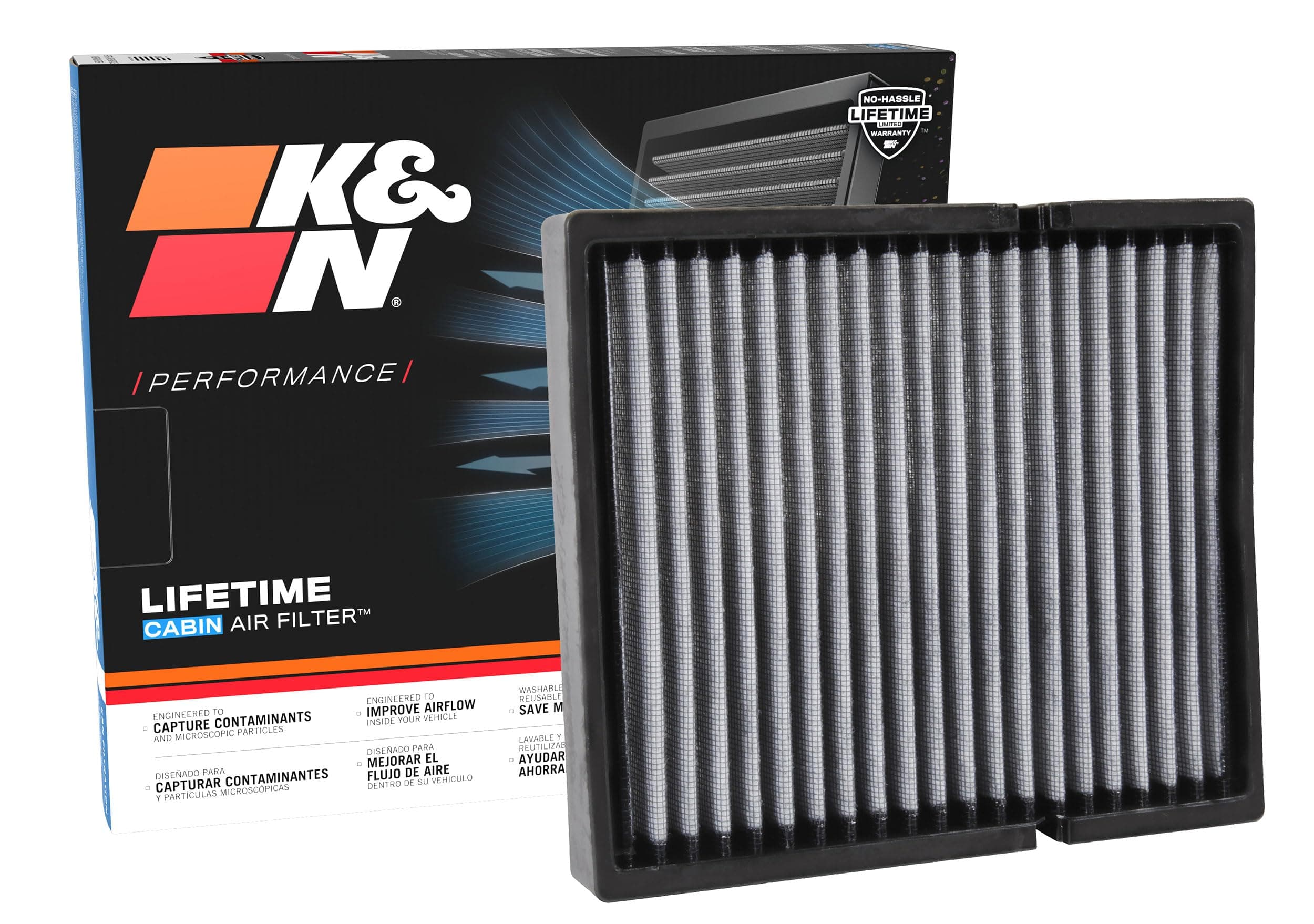 K&N Cabin Air Filter: Premium, Washable, Clean Airflow to your Cabin Air Filter Replacement: Designed For Select 2006-2022 Toyota/Subaru/Lexus/Mazda Vehicle Models, VF2054