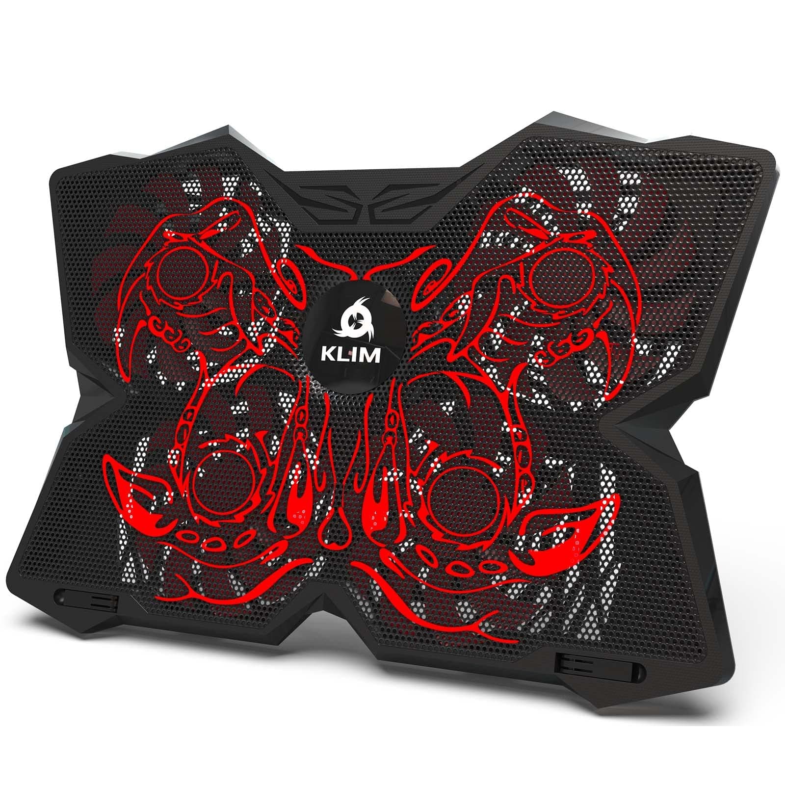 - Wind Laptop Cooling Pad - More Than 500,000 Units Sold - New - Powerful Rapid Action Laptop Cooler - Laptop Stand with 4 Cooling Fans - 2 USB Ports - PC Mac PS5 PS4 Xbox One - Cobra Red