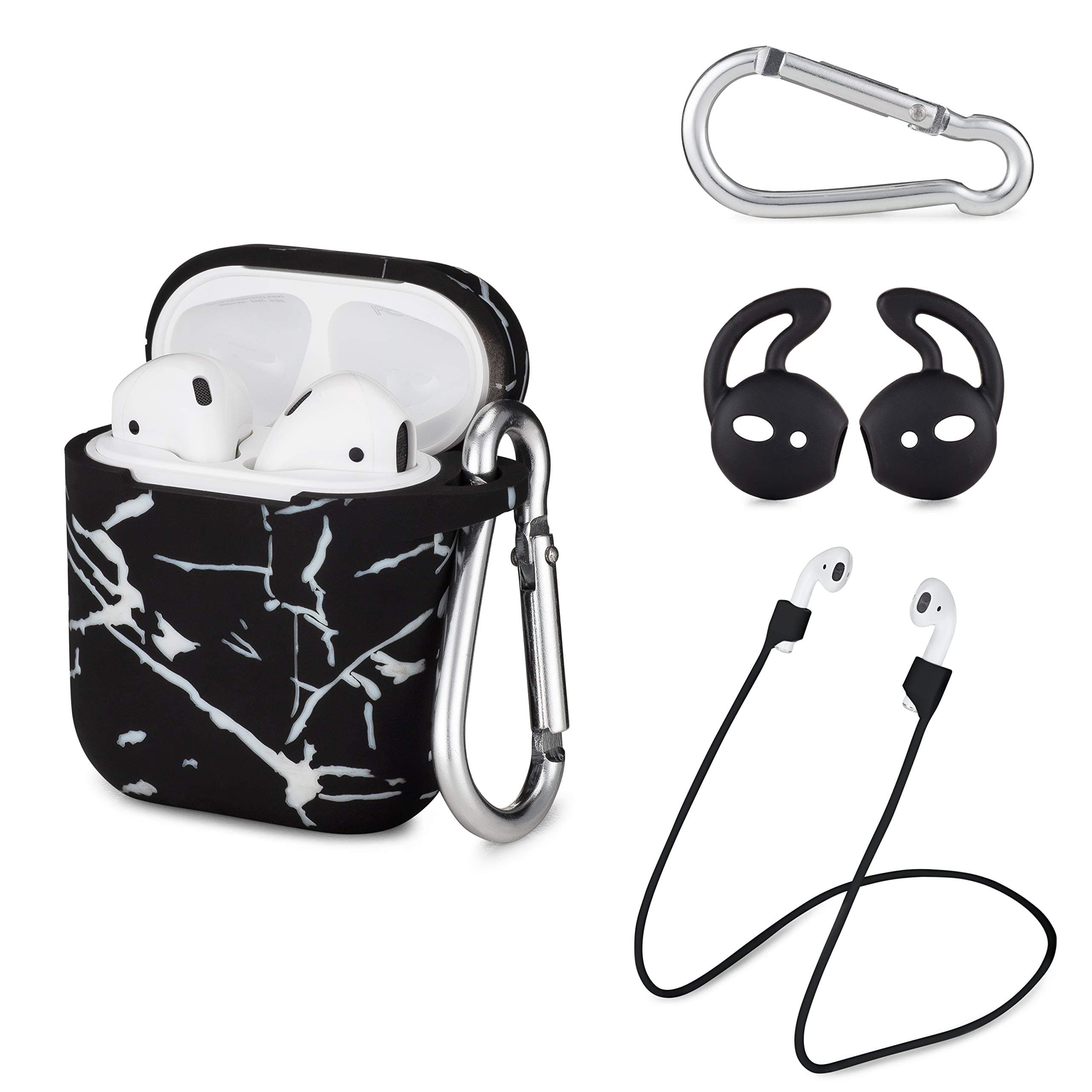 Portable Airpods Case Cover & Protective Silicone Skin Cover Case for Apple Airpods