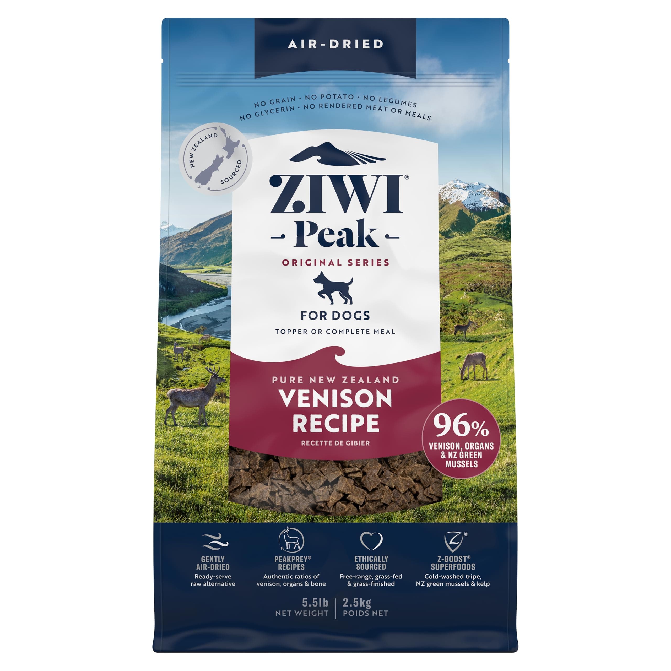 ZiwiPeak Daily Dog Cuisine Pouches Vension, 2.5 kg