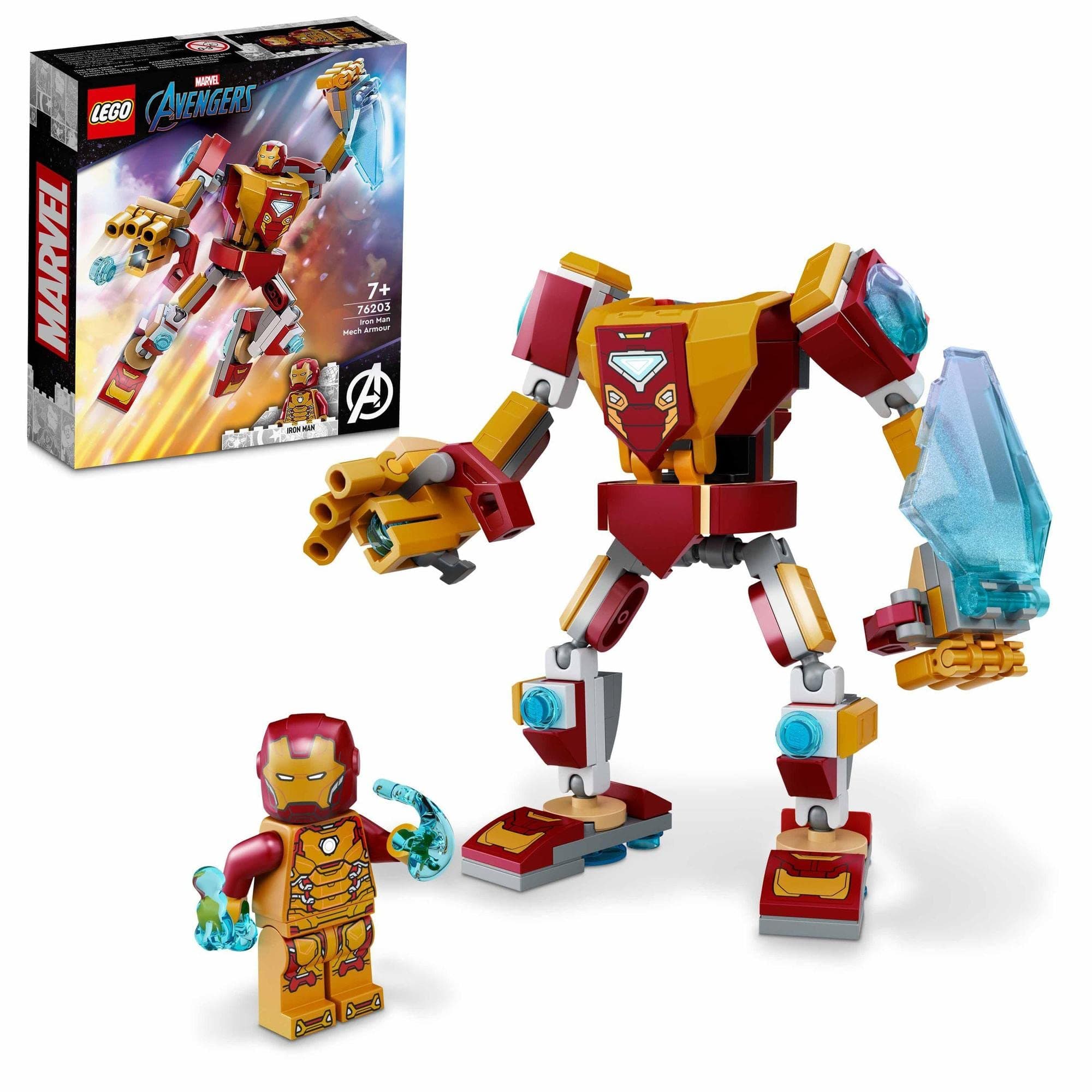 LEGO Super Heroes Iron Man Mecha Suit 76203 Toy Blocks, Present, Super Hero, American Comics, Sentai Hero, Boys 7 Years Old
