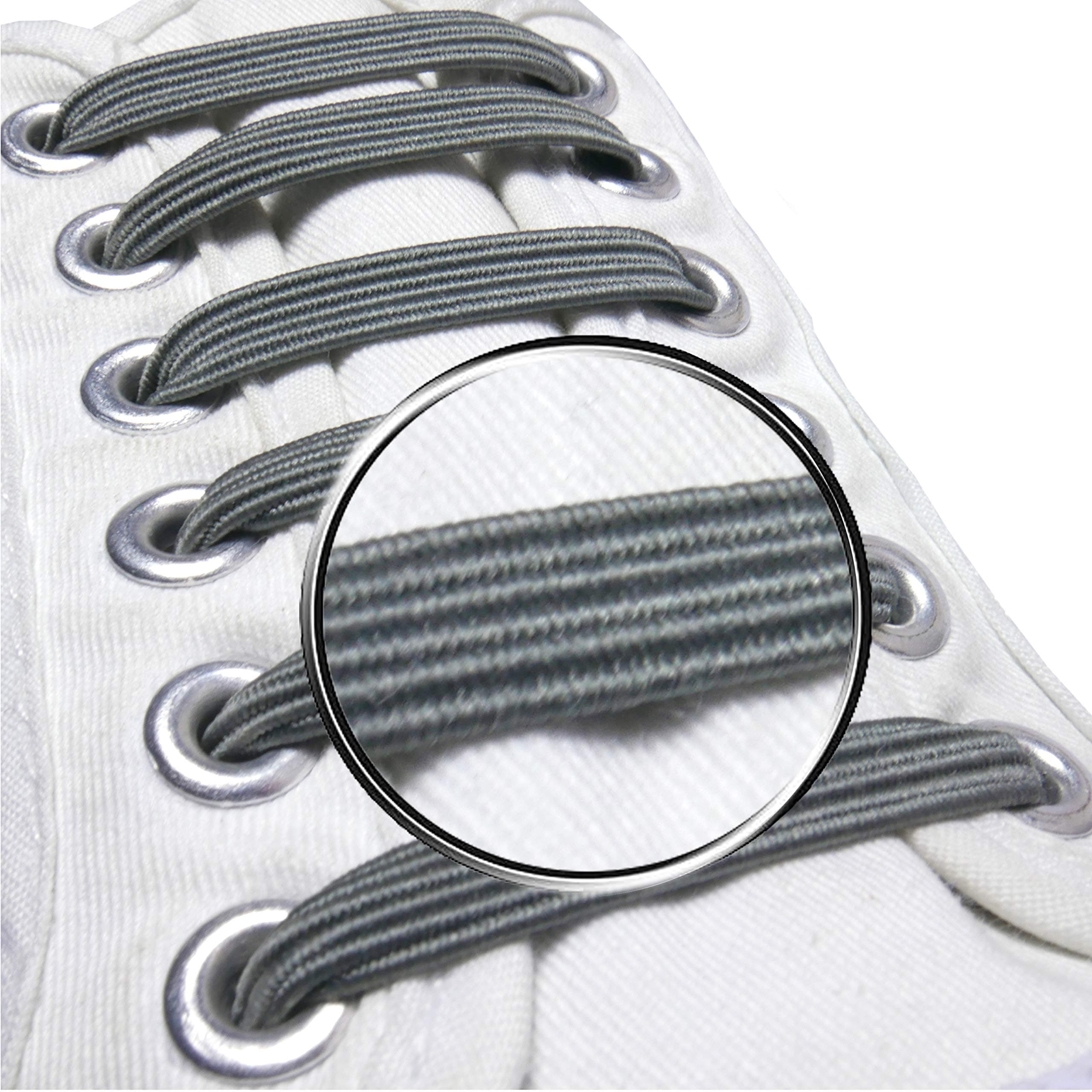 maxstrapzPack of 20, No Tie Elastic Shoelaces Fabric Style Alternative to Silicone, Super Stretch Nylon Shoe Laces for Kids or Adults, Redesigned Product