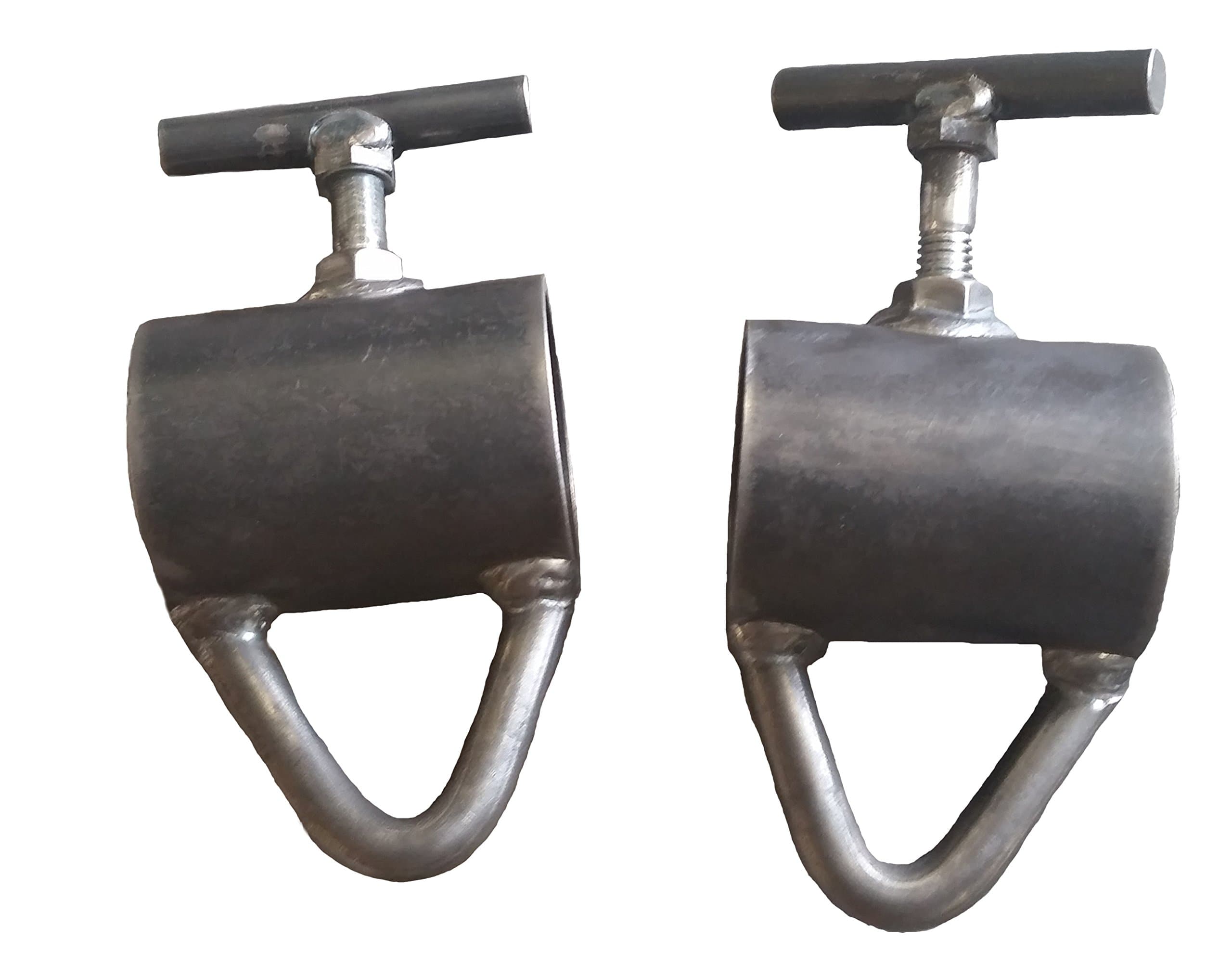 Set of 2" Chain Collars With Loops for Weightlifting Black