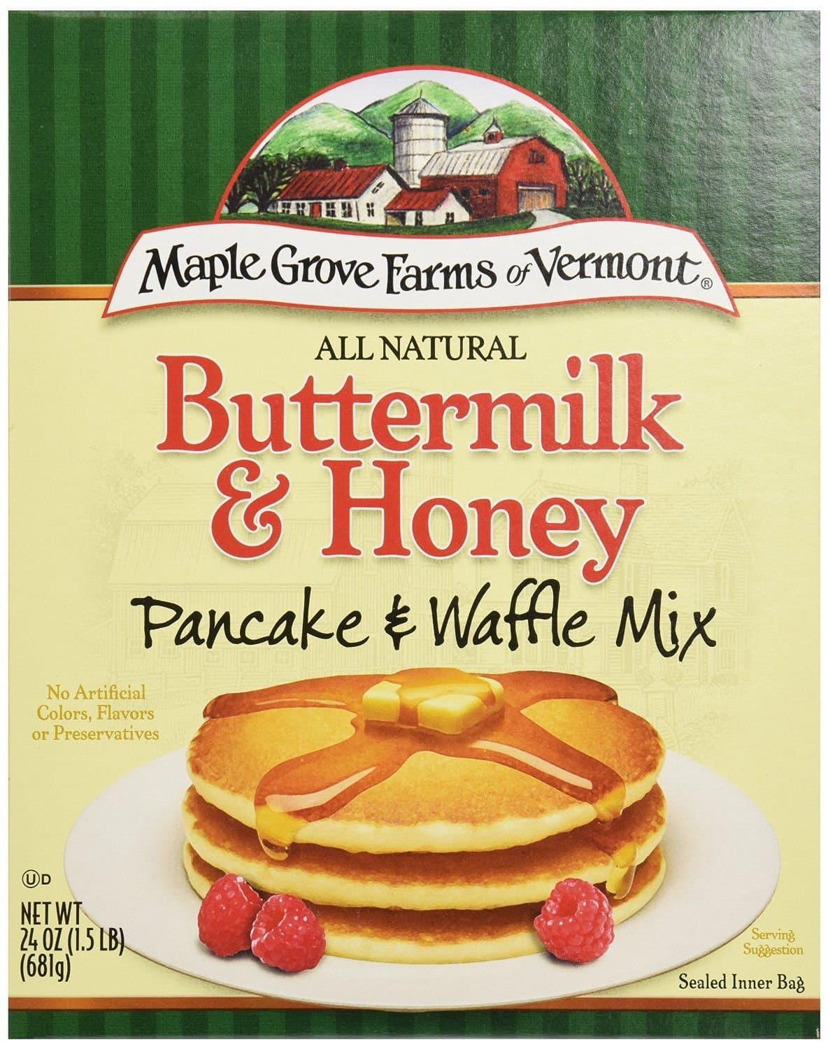Maple Grove Farms Buttermilk & Honey Pancake & Waffle Mix 681g