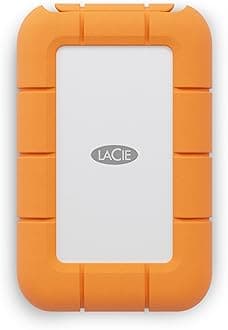 LaCie Rugged Mini SSD 2TB — shock‑resistant, USB‑C Portable External SSD, for Mac & Windows — Rescue Data Recovery included