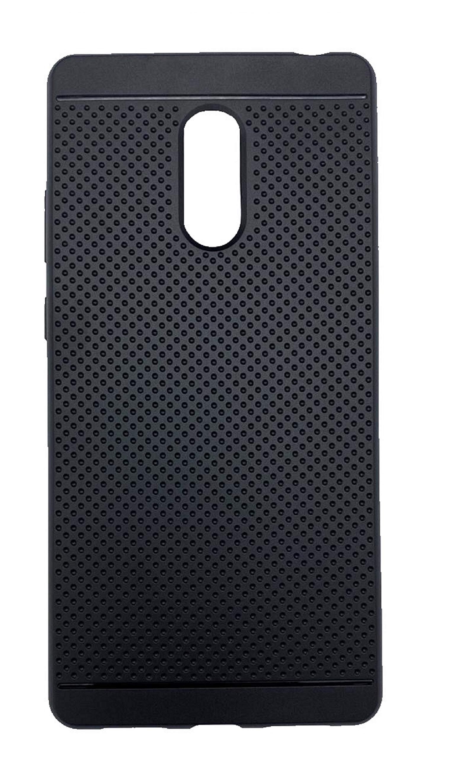 Dotted Rubbersied Back Cover for Lenovo Tab V7 (6.9inch) (Black)