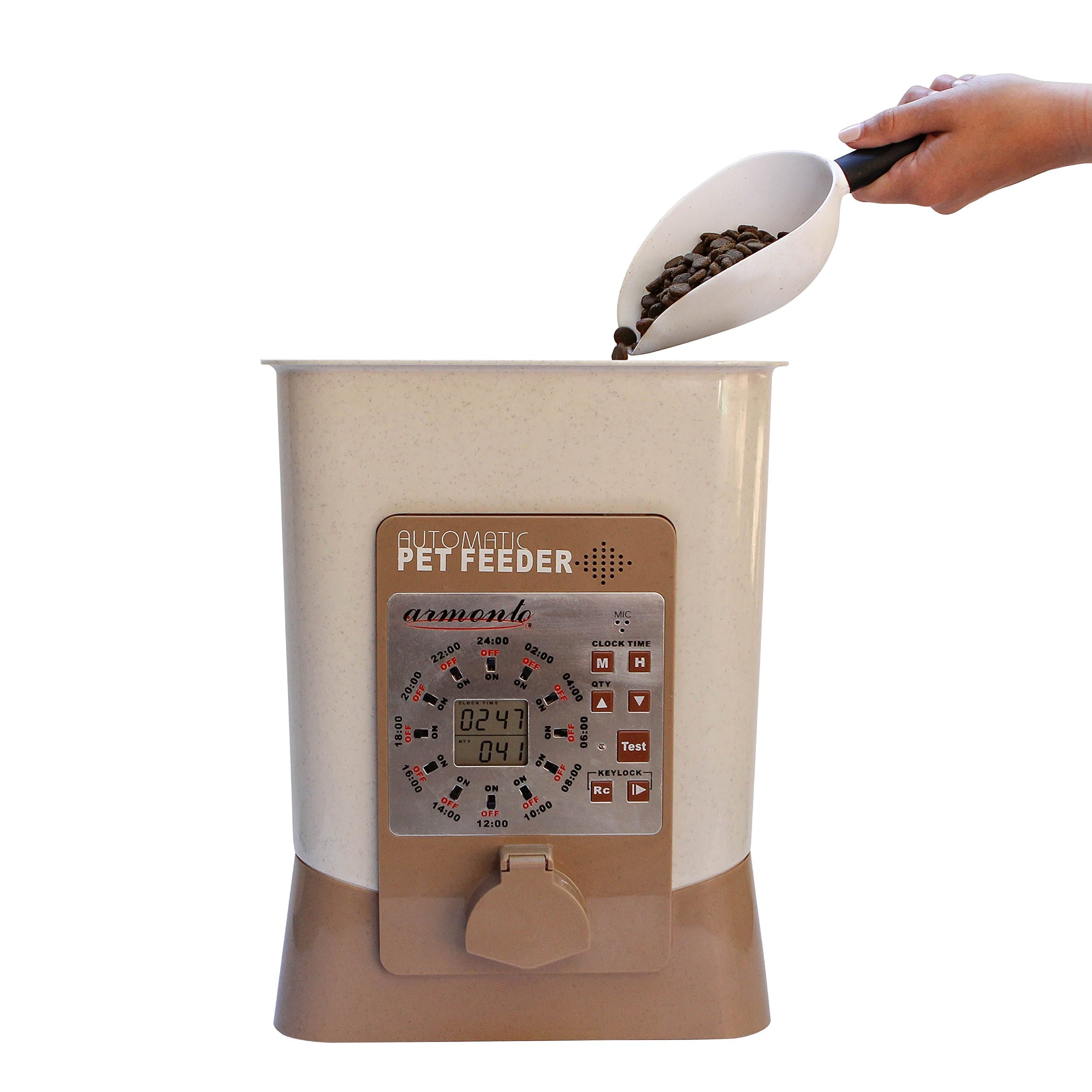 Automatic Dog Feeder - Simple to Program and Voice Recorder - Sealed Pet Food Storage