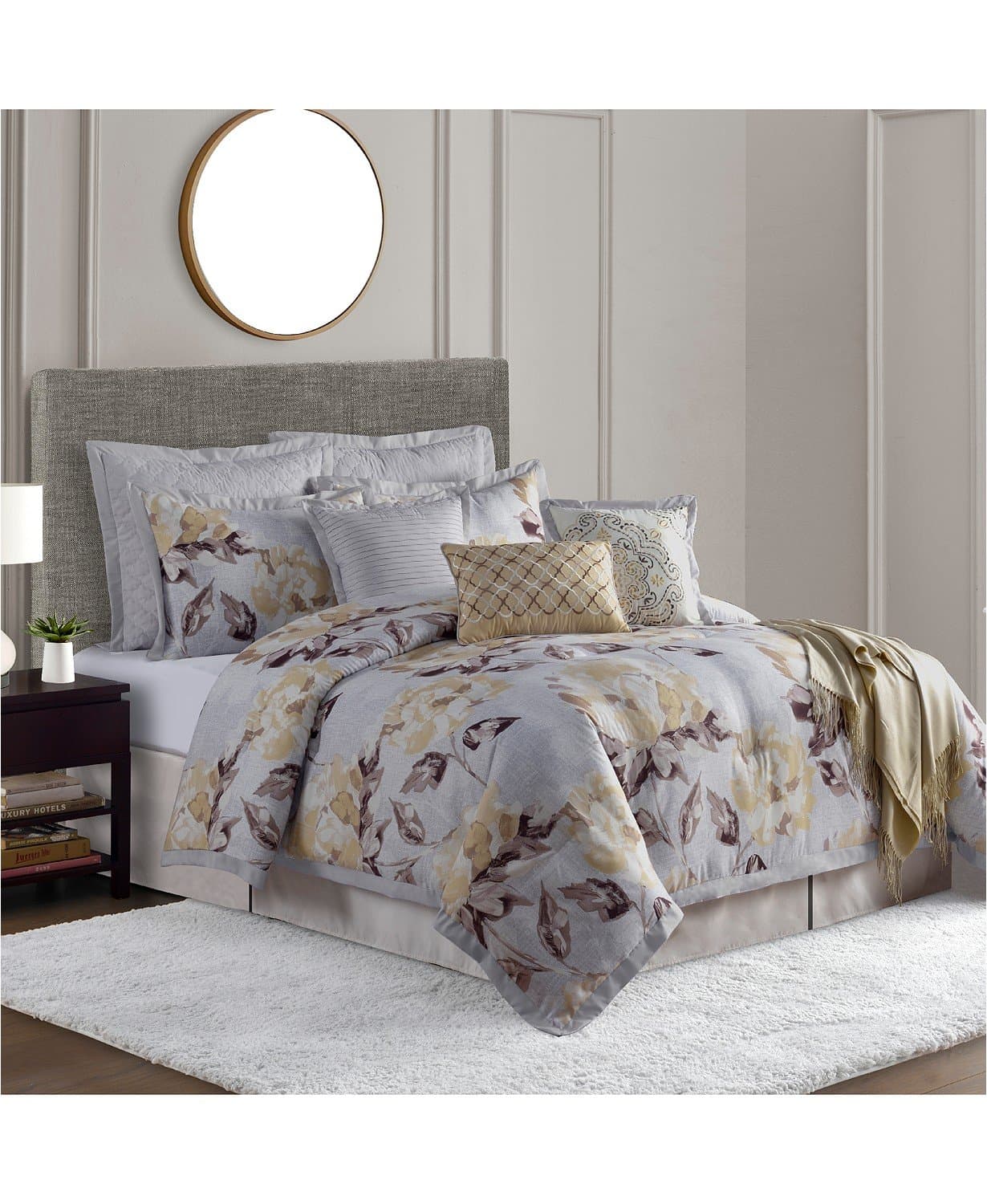 Sunham Home Fashions 17777124 Comforter Set, Full, Yellow