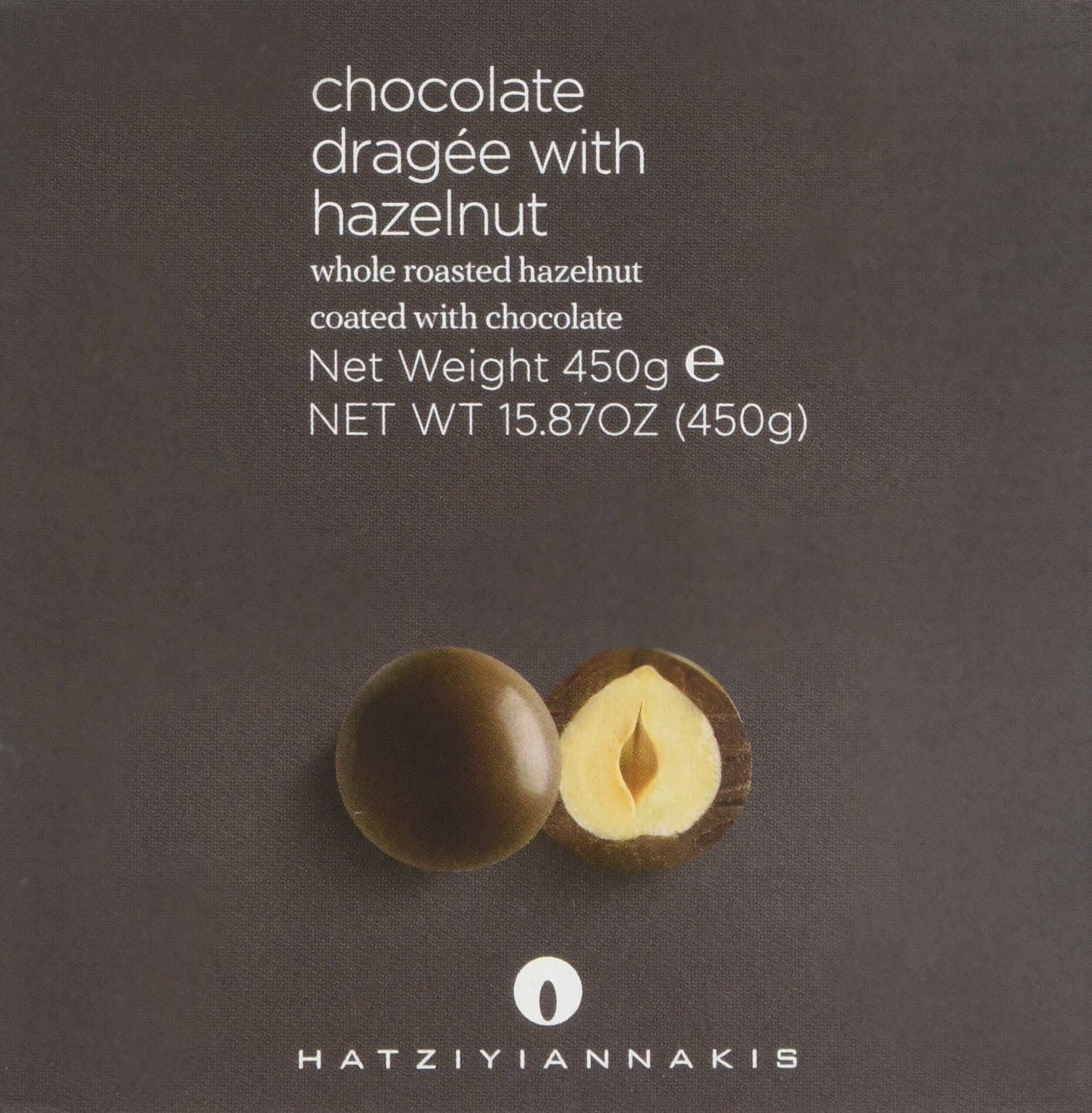 Hatziyiannakis Chocolates Dragées with Chocolate Hazelnut White Dragée, 450 g