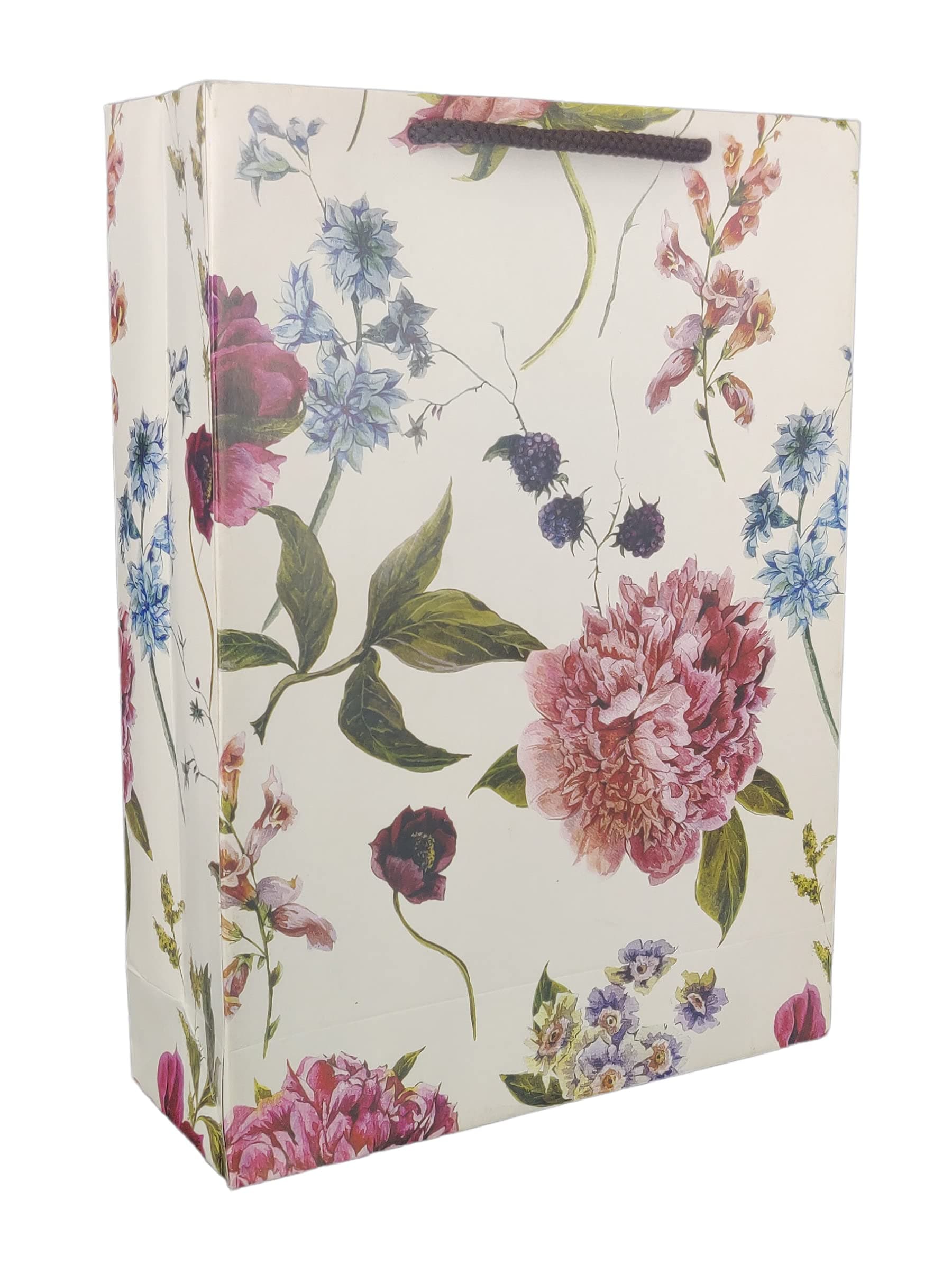 Arrow Paper Products Alekhya Design Paper Gift Bags for Return Gift, Small Presents, Weddings, Birthday, Holiday Presents, Multicolor(20.32 x 7.62 x 27.94 Cm, Pack of 10)