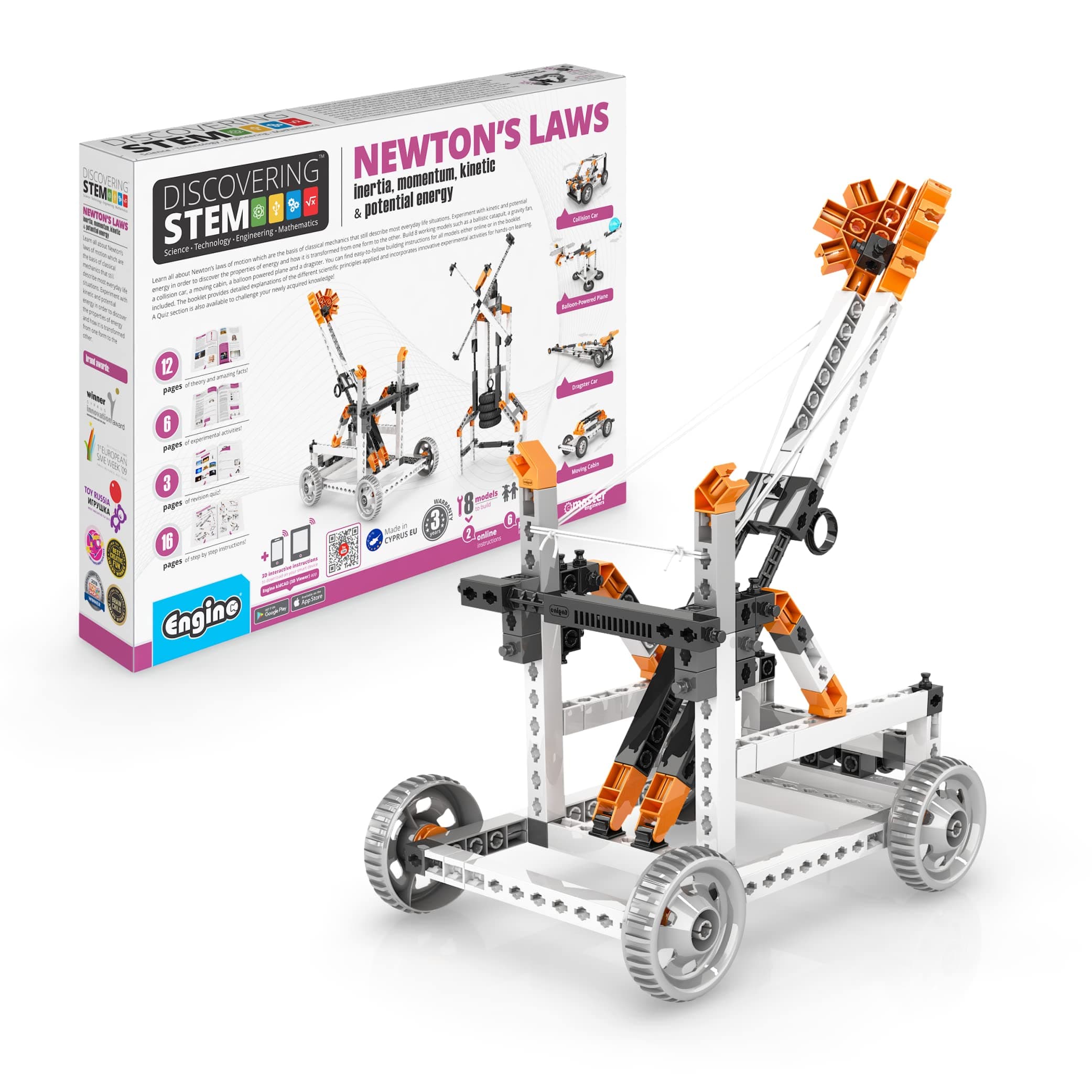 STEM Toys, Newton's Laws Inertia, Kinetic & Potential Energy, Building Toys for Kids 9+, Creative Engineering Kit, STEM Projects, Gifts for Boys (8 Model Options)