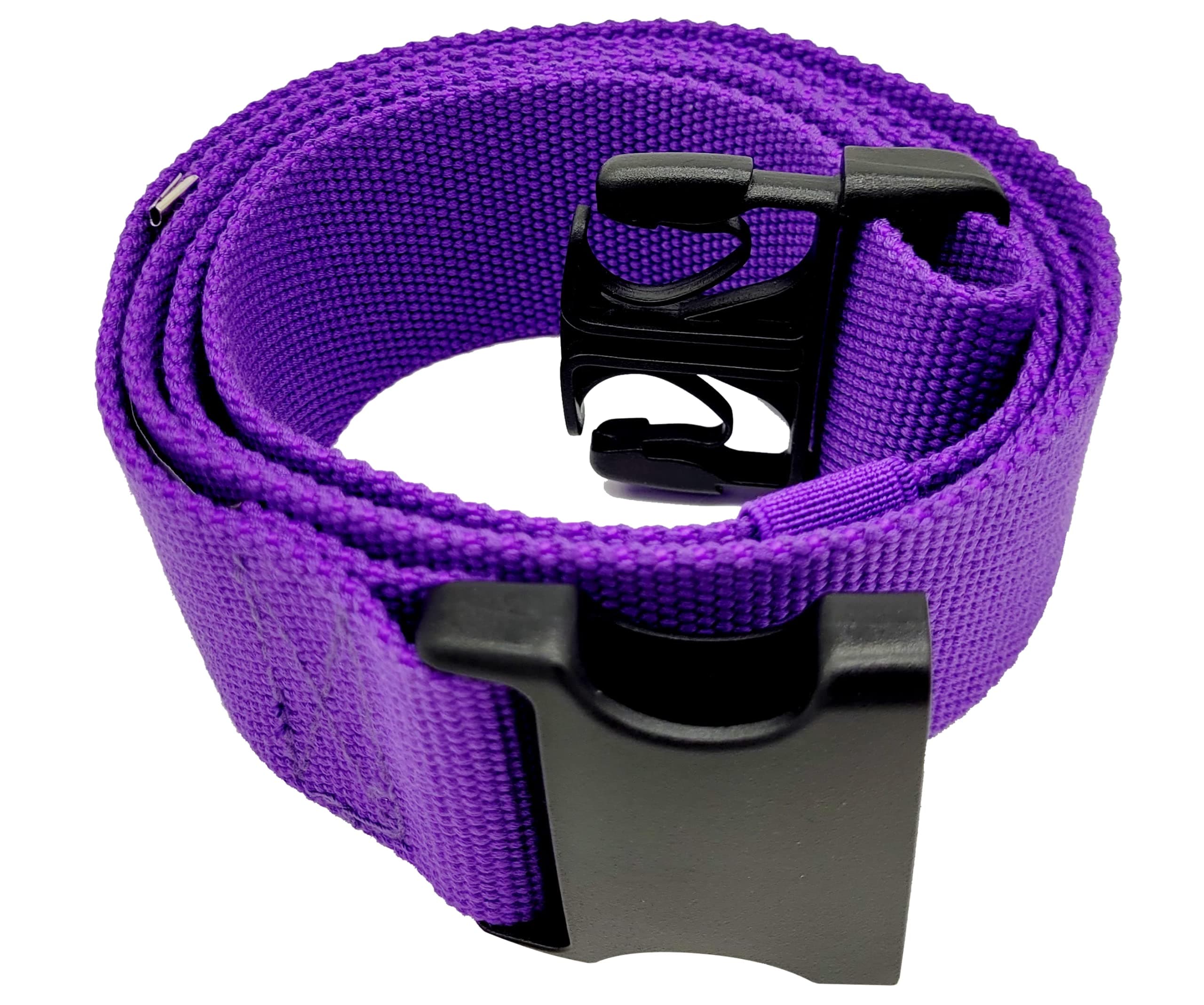 Gait Belt with Plastic Buckle by LiftAid - Transfer and Walking Aid with Belt Loop Holder for Assisting Therapist, Nurse, Home Care - 60"L x 2"W (Purple)