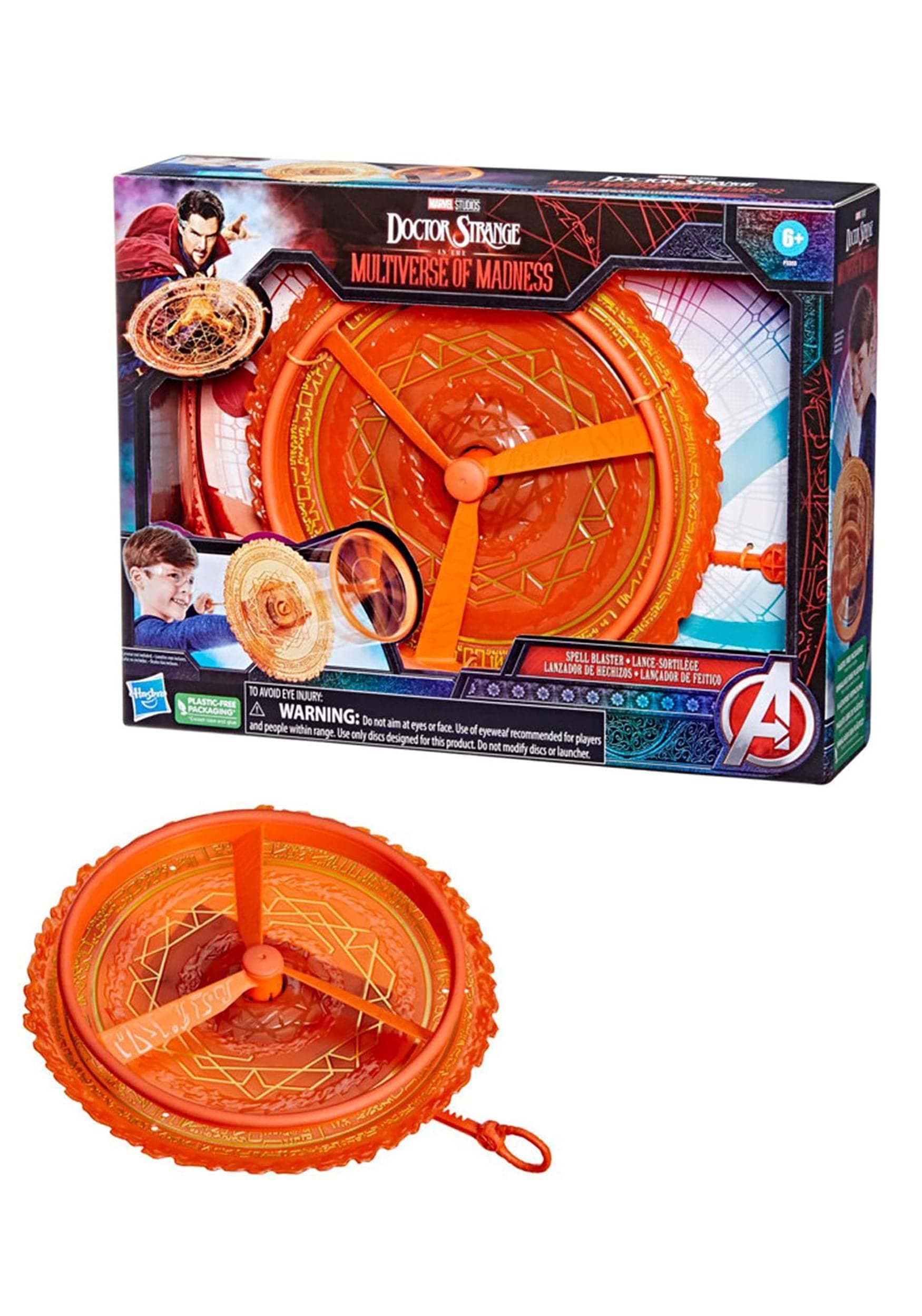Marvel Doctor Strange in The Multiverse of Madness Spell Blaster Turbine Disc Launcher Roleplay Toy, Toys for Kids Ages 6 and Up