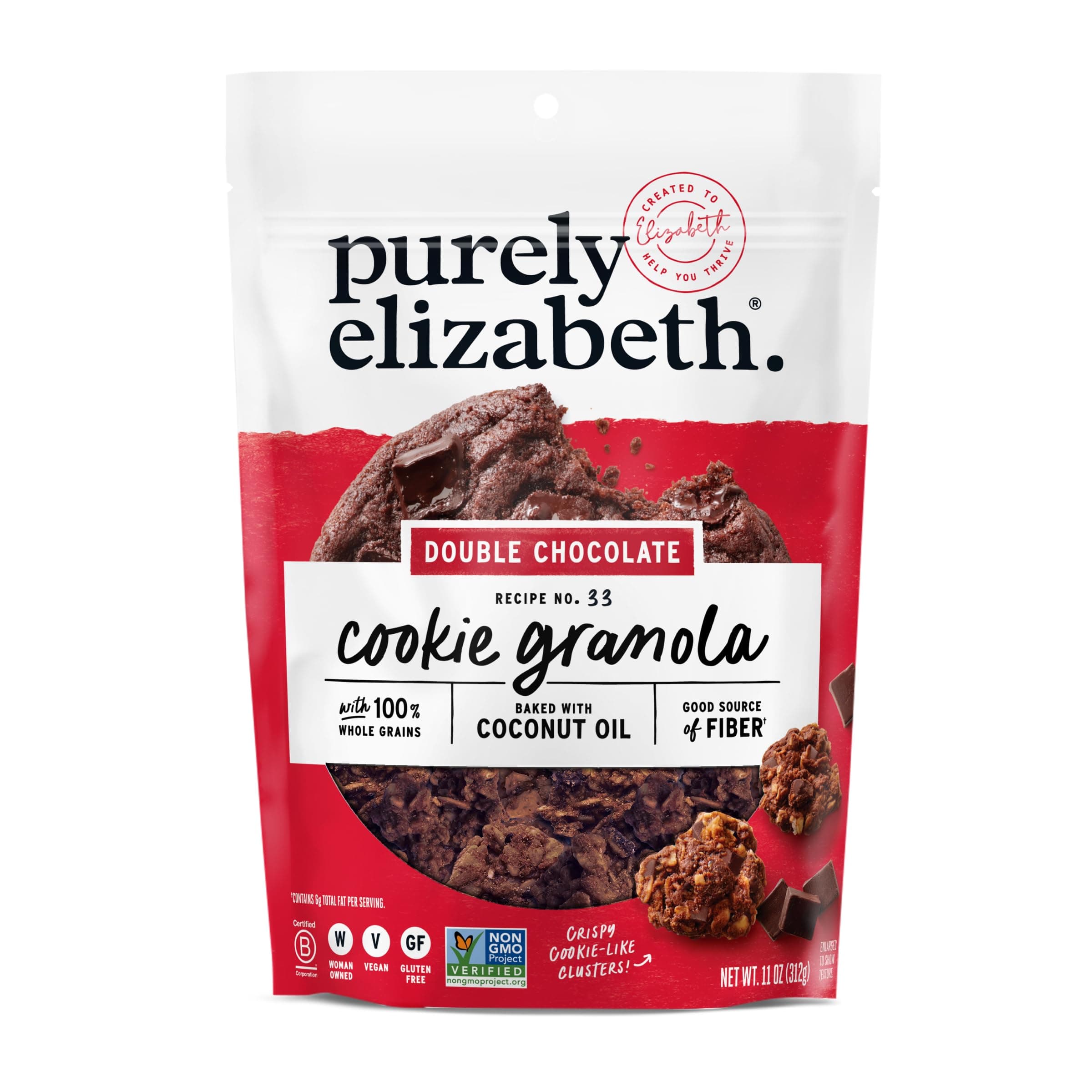 Purely Elizabeth Cookie Granola Double Chocolate, 325 ml