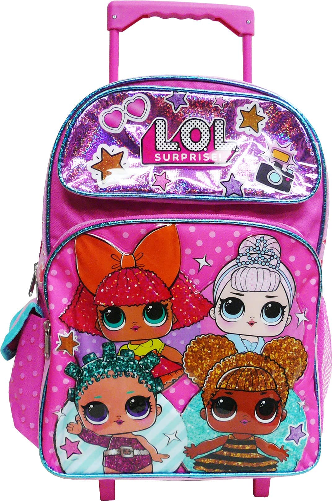 L.O.L Surprise! Backpack Book Bag Travel Bag Kindergarten Elementary We Got The Moves! Series Includes a Pack of Pencils LOL00495 (16" Rolling Bag)