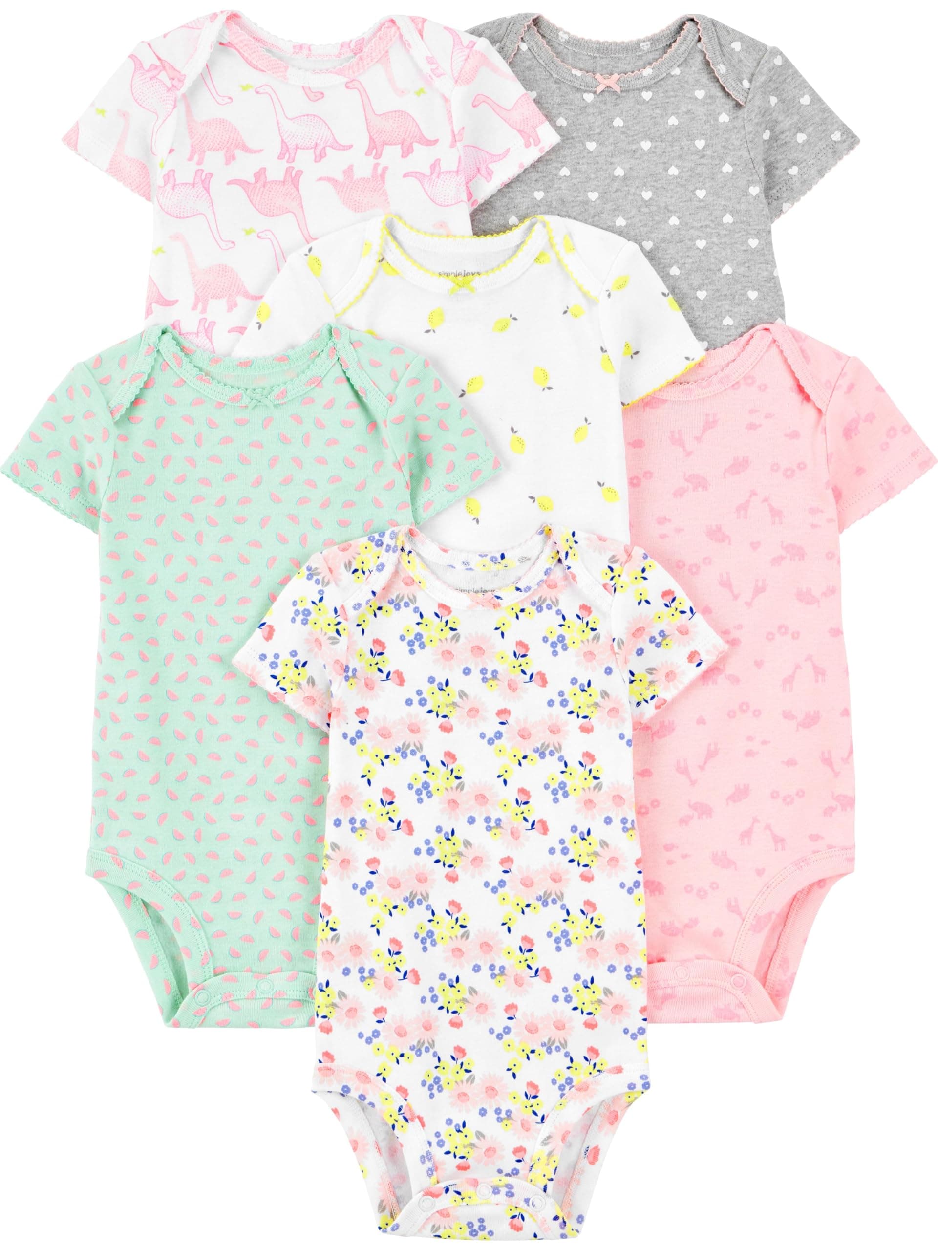 Simple Joys by Carter's baby-girls 6-pack Short-sleeve Bodysuit