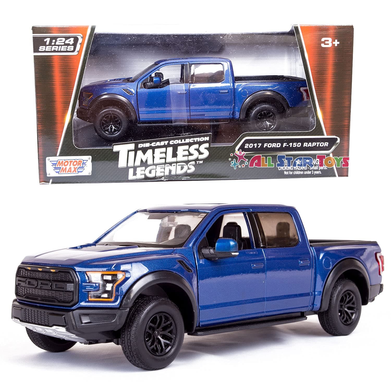 Motormax 79344 1:24 Scale 2017 Ford F-150 Raptor Blue