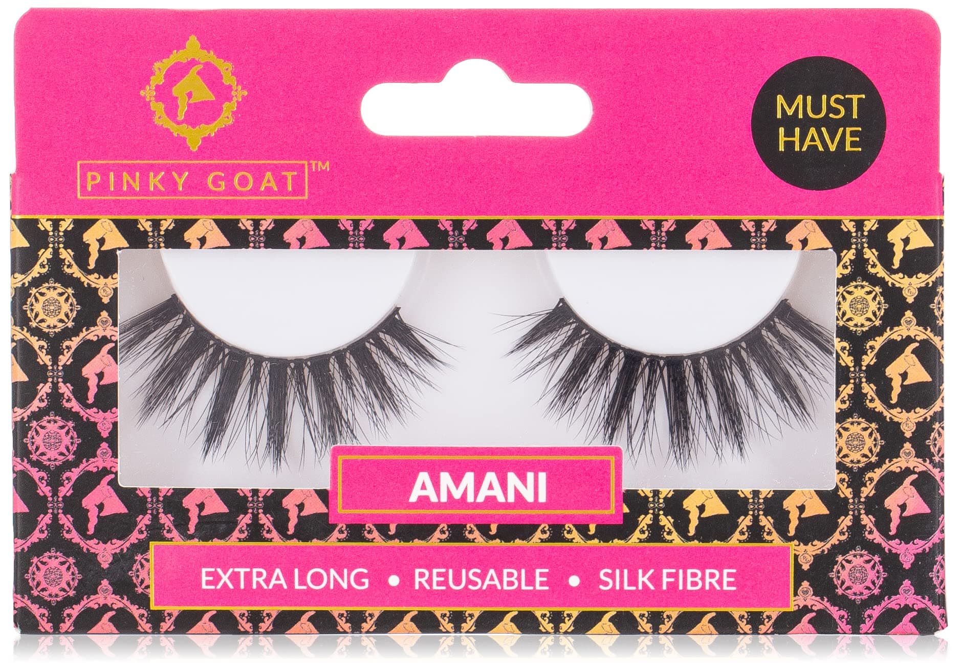 Pinky Goat, Amani, Extra Long False Eyelashes, 1 Pair