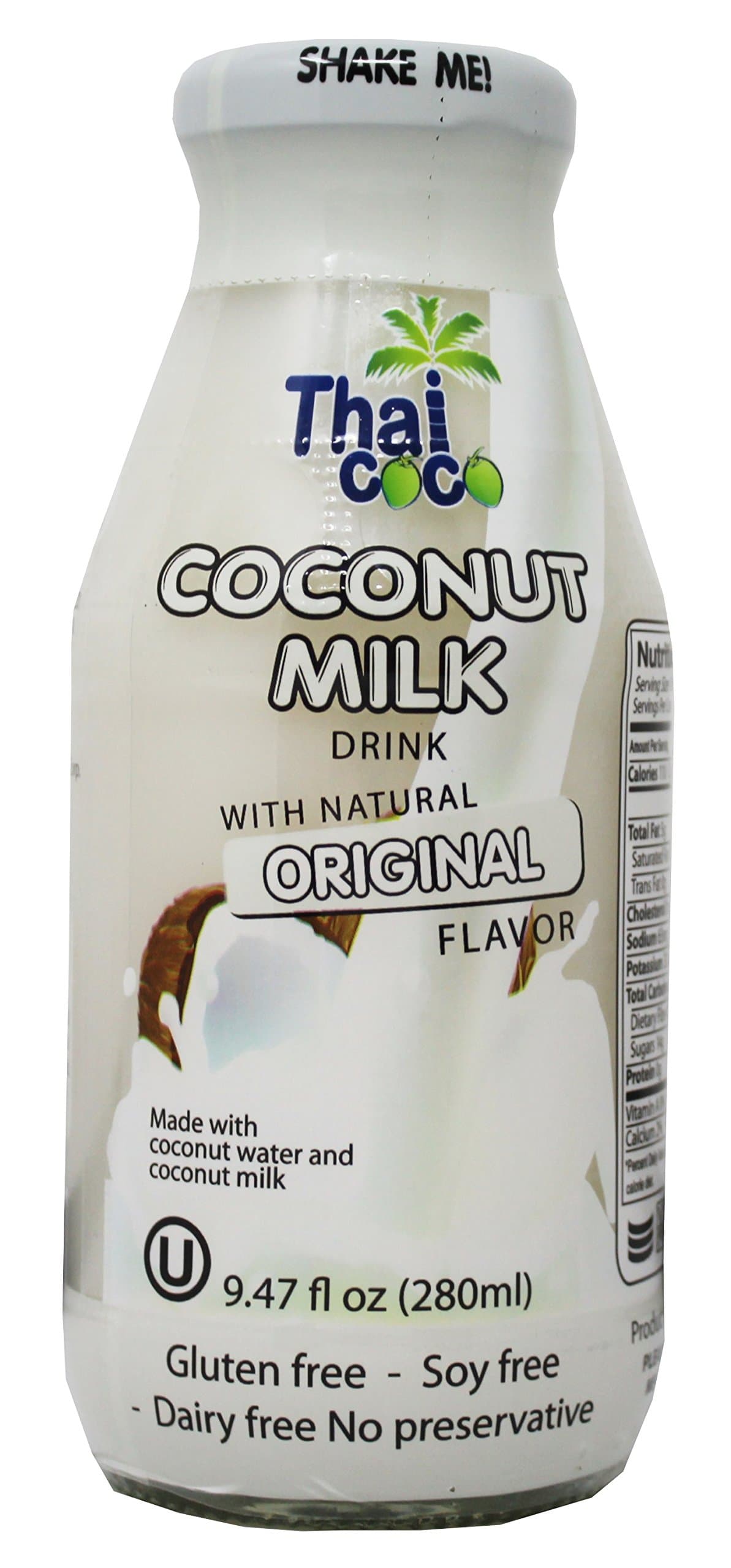 Thai Coco Coconut Milk Original Flavor 280ml (Pack of 12) (Original, 12)