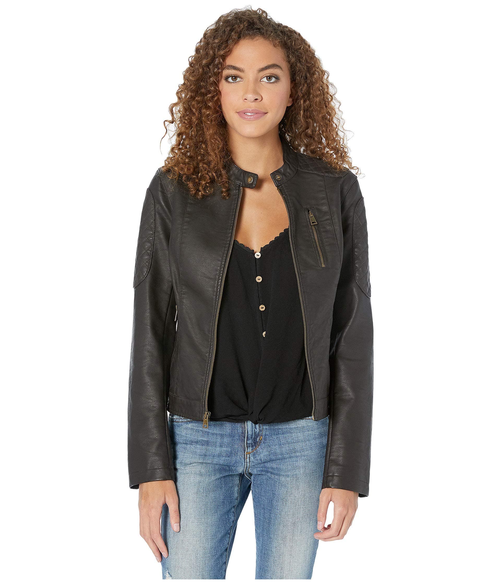 Levi's Women's Faux Leather Motocross Racer Jacket (Standard and Plus)