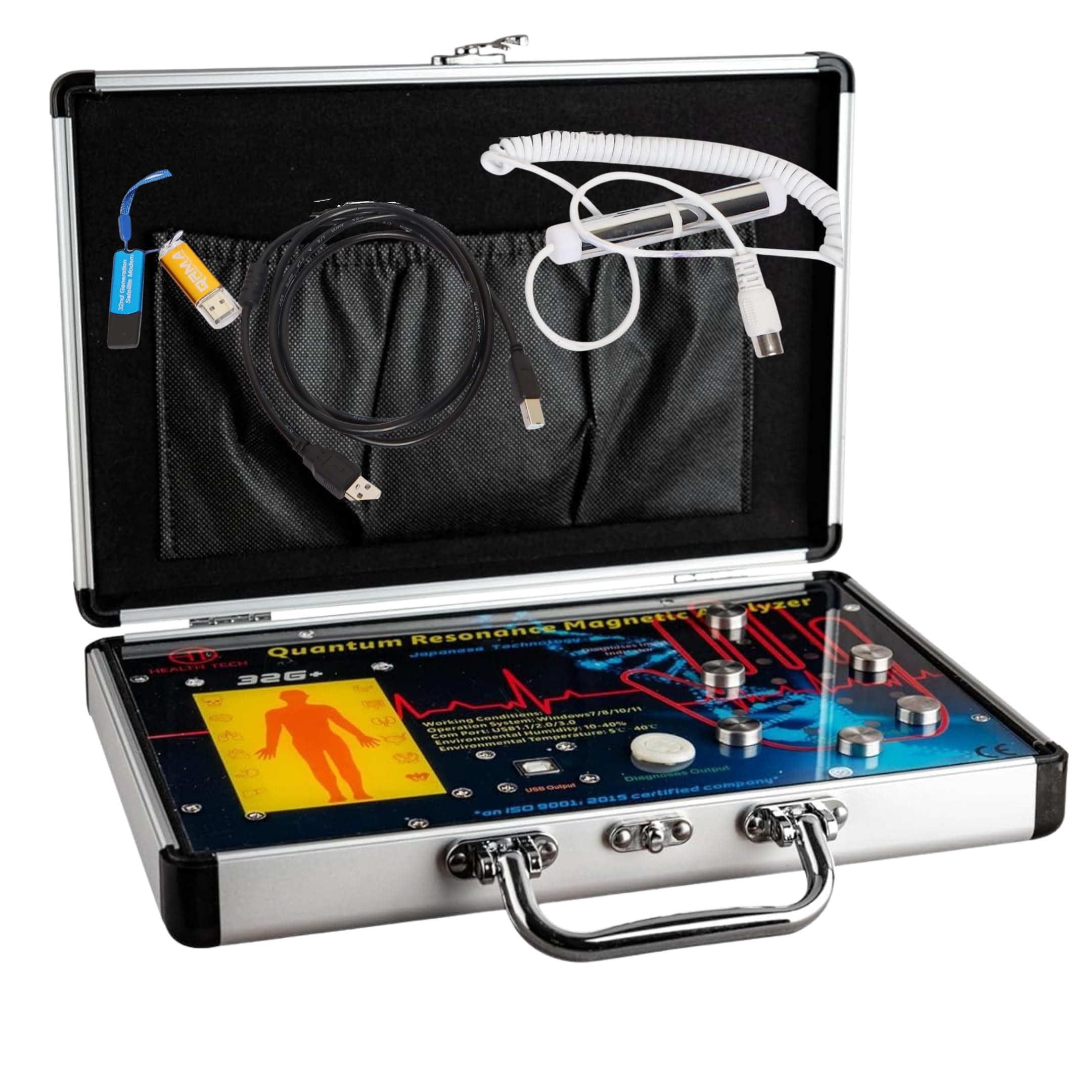 HEALTH MACHINE INDIA'S Quantum Resonance Magnetic Health Analyzer Full Body Check-Up Scanner (5 G), White