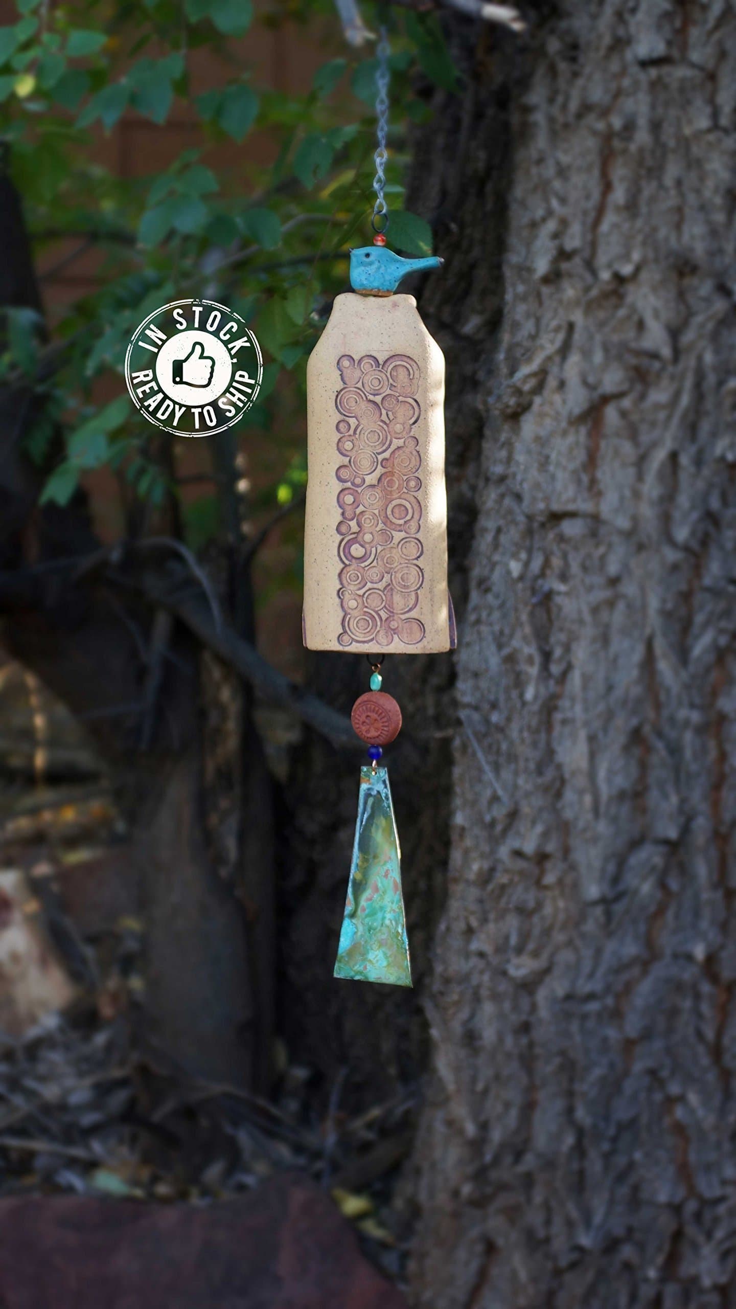 Trending Now Birthday Gifts Most Sold Handmade Ceramic Windchime Best Selling Wind Chime Pottery Most Sold Items Unique Editors Pick Clay Garden Bell Most Popular Shop