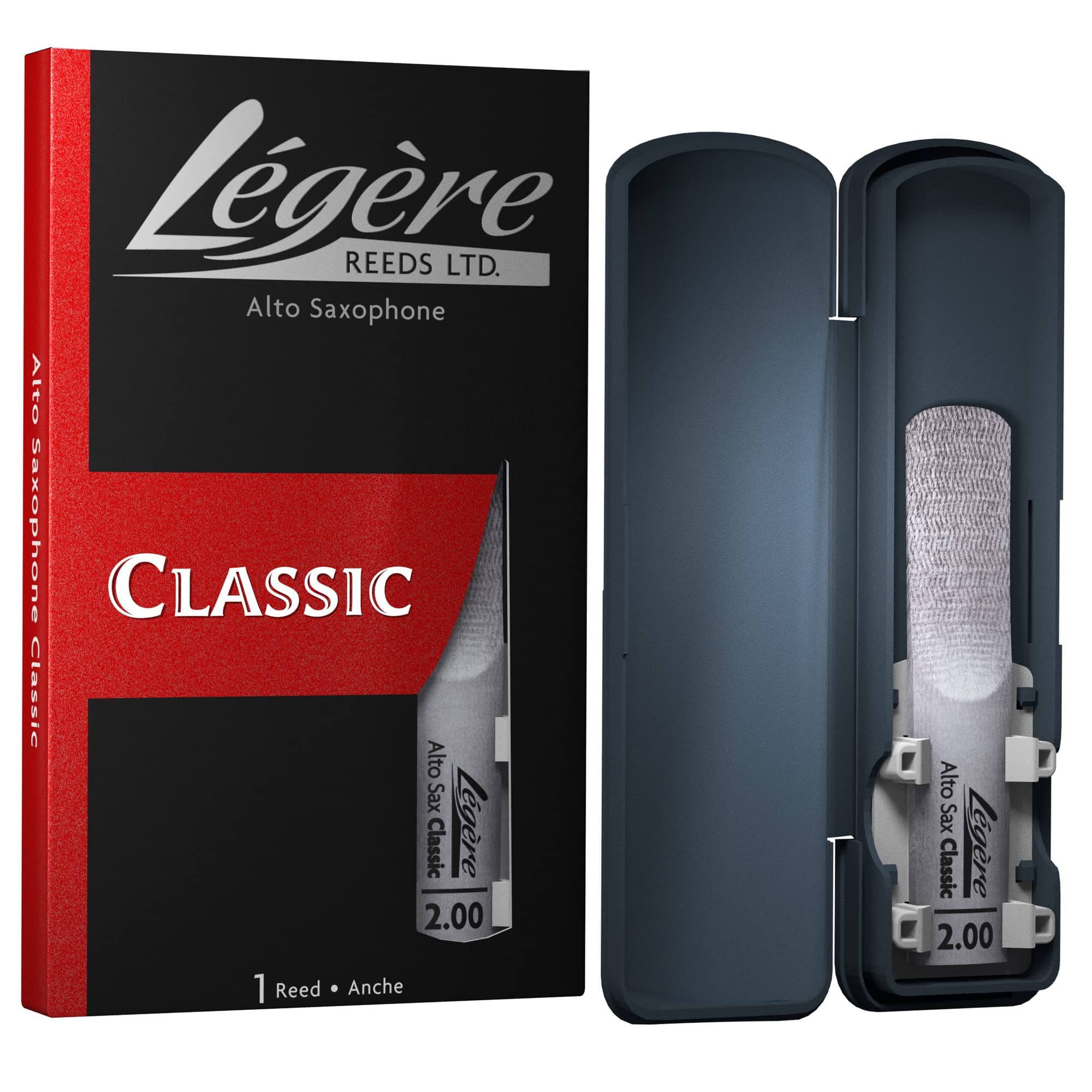 Légère Reeds - Alto Saxophone Reed, Classic, Strength 2.00 (AS2.00) - Premium Synthetic Woodwind Reed