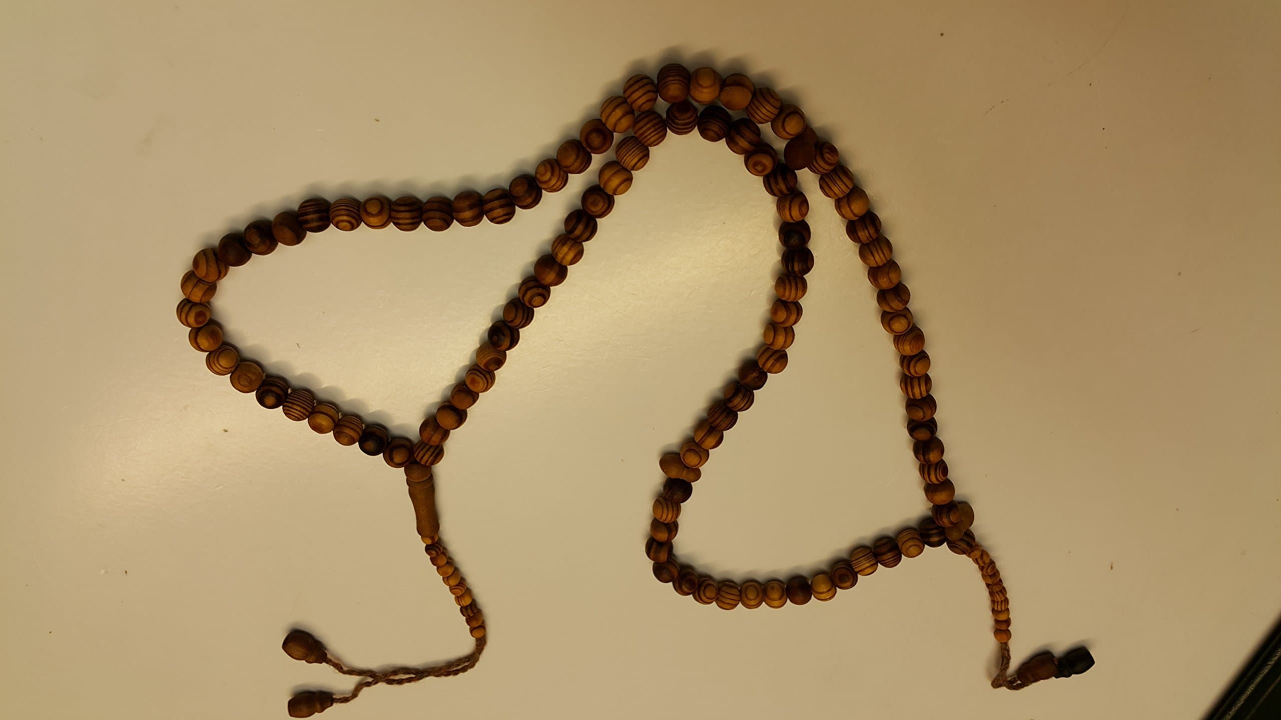 Beautiful Natural shaded wood 99 Tasbeeh with 2 tassels able to count to a 1000