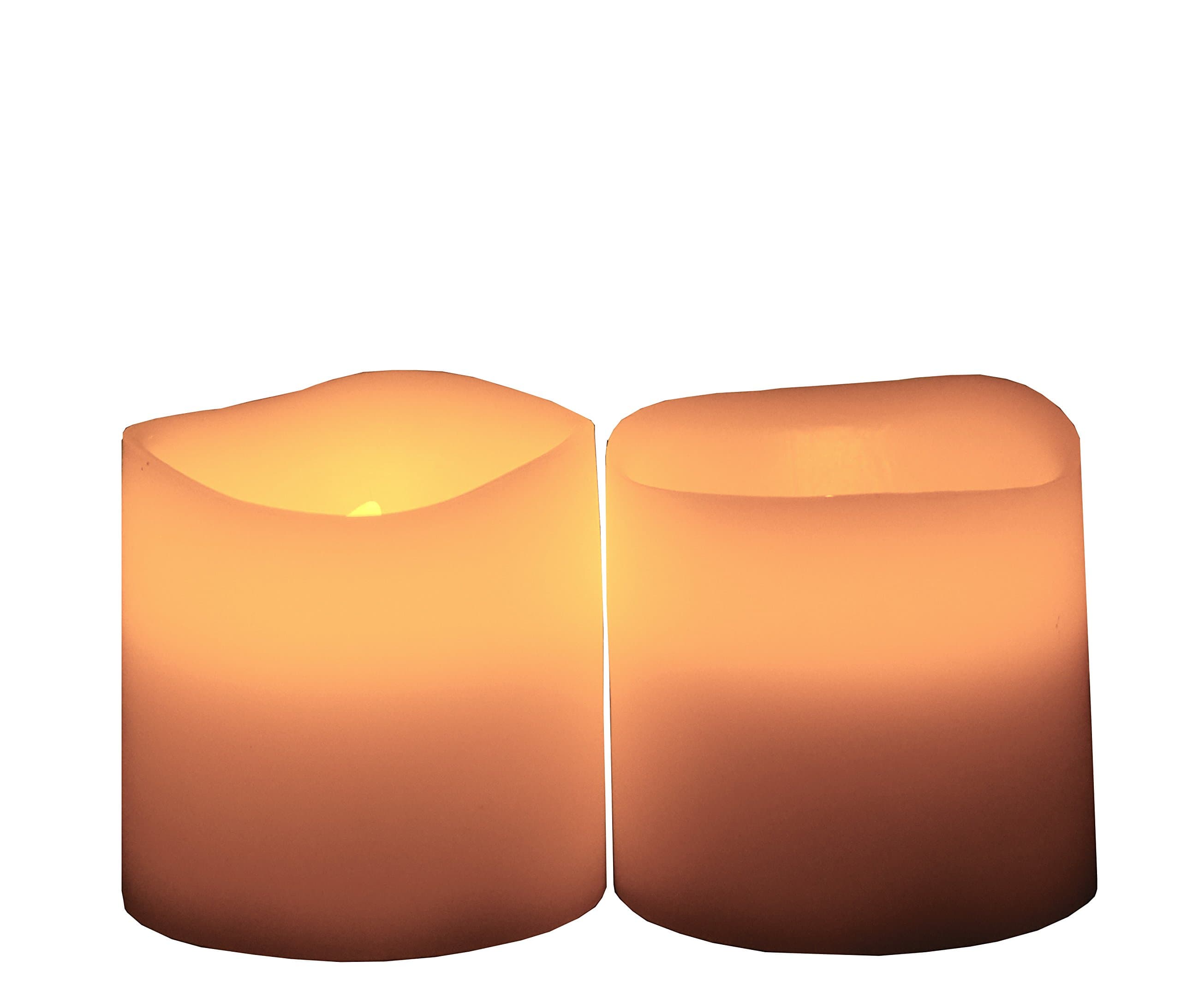 Battery Operated Candles by Festival Delights® - 3.125"x3" - 2 Pcs Unscented Flameless Candles, LED Candles, Flameless Candle Set, Votive Candles, Decorations