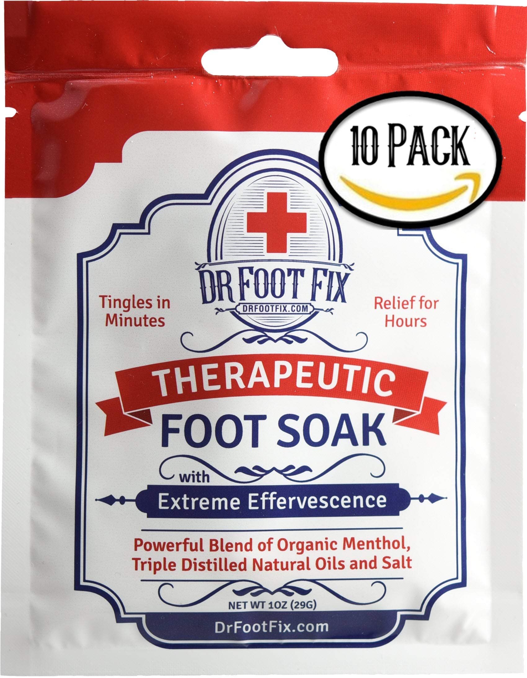 Therapeutic Foot Soak with All Natural Tea Tree, Peppermint & Birch Oil. Helps Soak Toenail Fungus, Athletes Foot & Stubborn Foot Odor - Soothes Feet - Tingles for Hours (10)