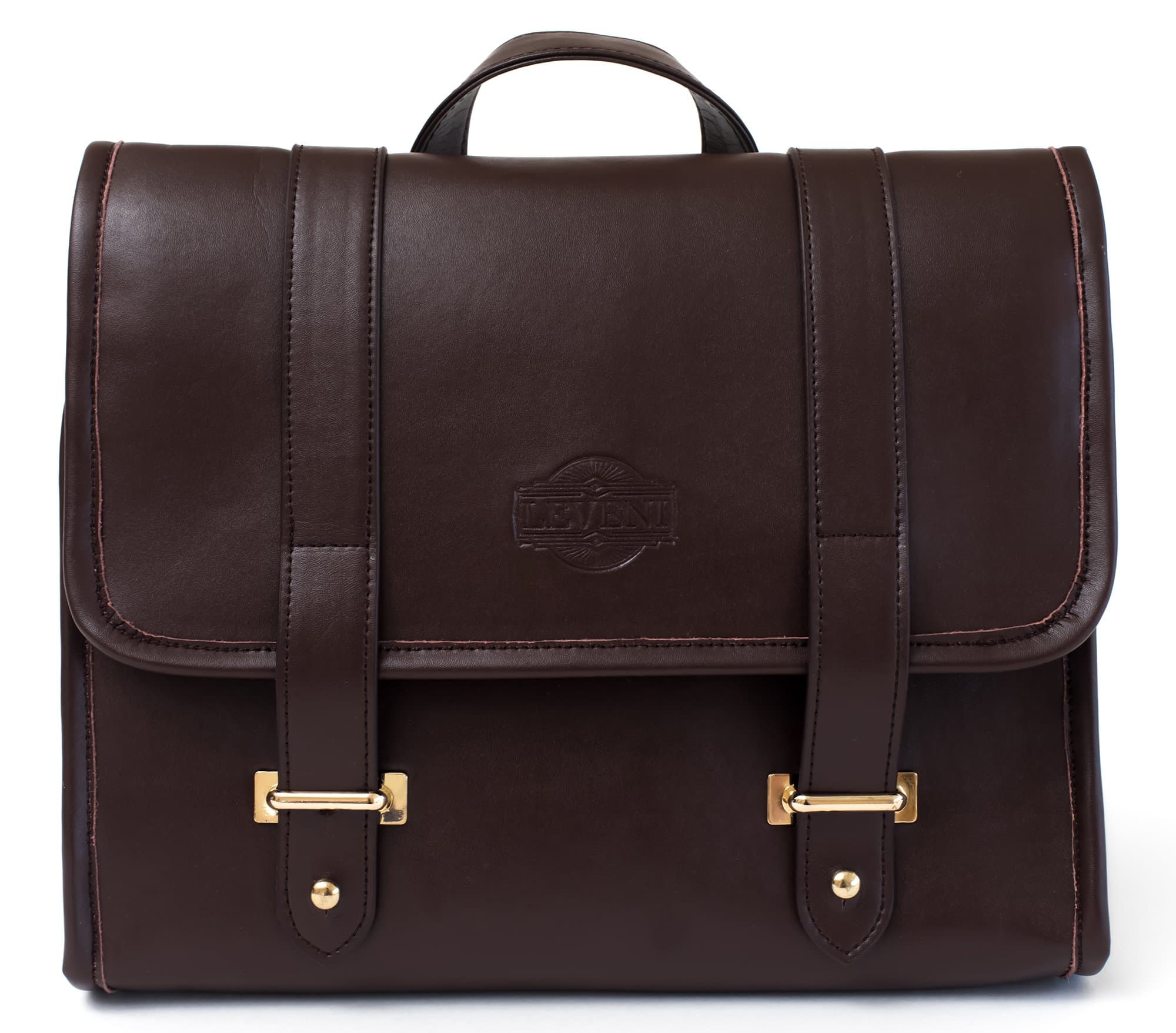 Leveni Microfiber Leather Hanging Toiletry Bag (Dopp Kit) & Travel Accessory Gift for Men